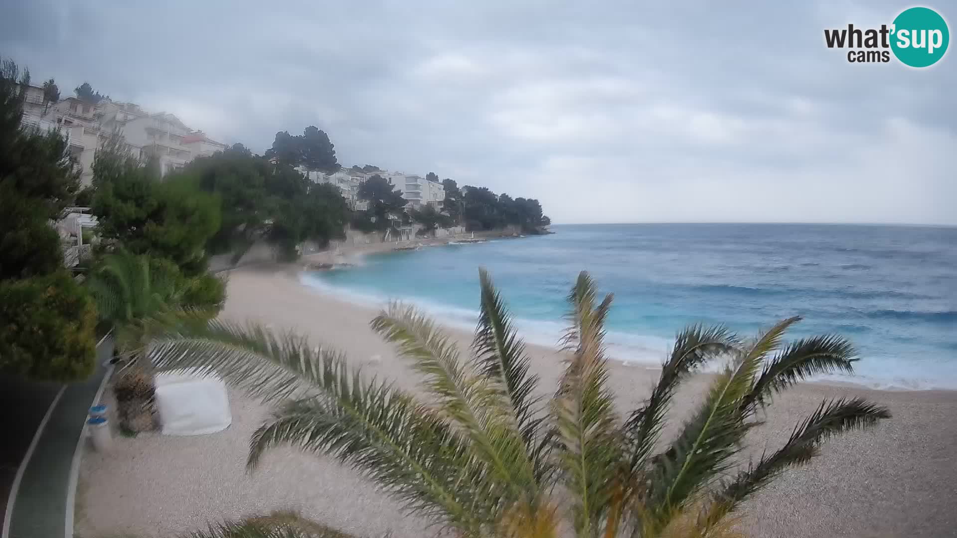 Webcam Playa Lučica Brela – Vista en directo de la costa adriática