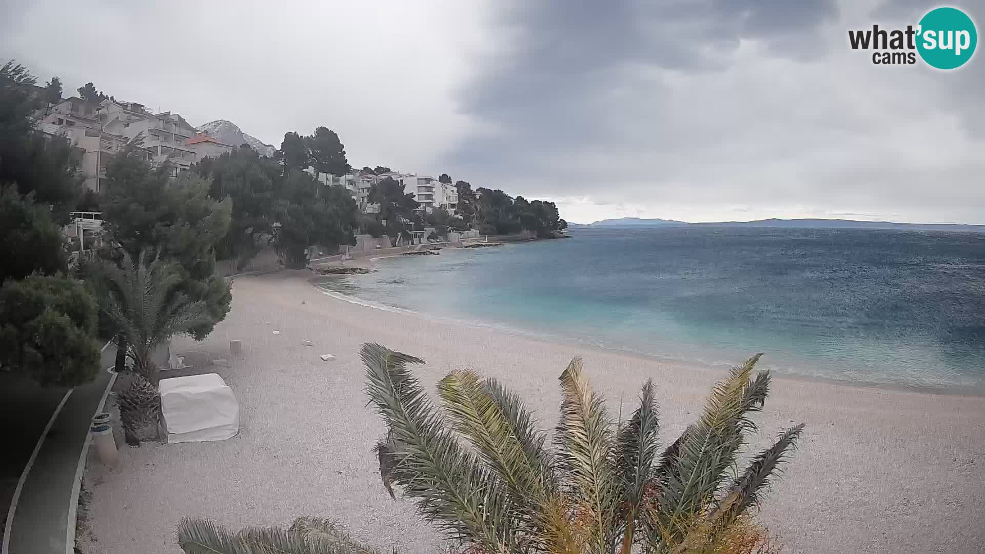 Webcam Spiaggia Lučica Brela – Vista live sulla costa adriatica