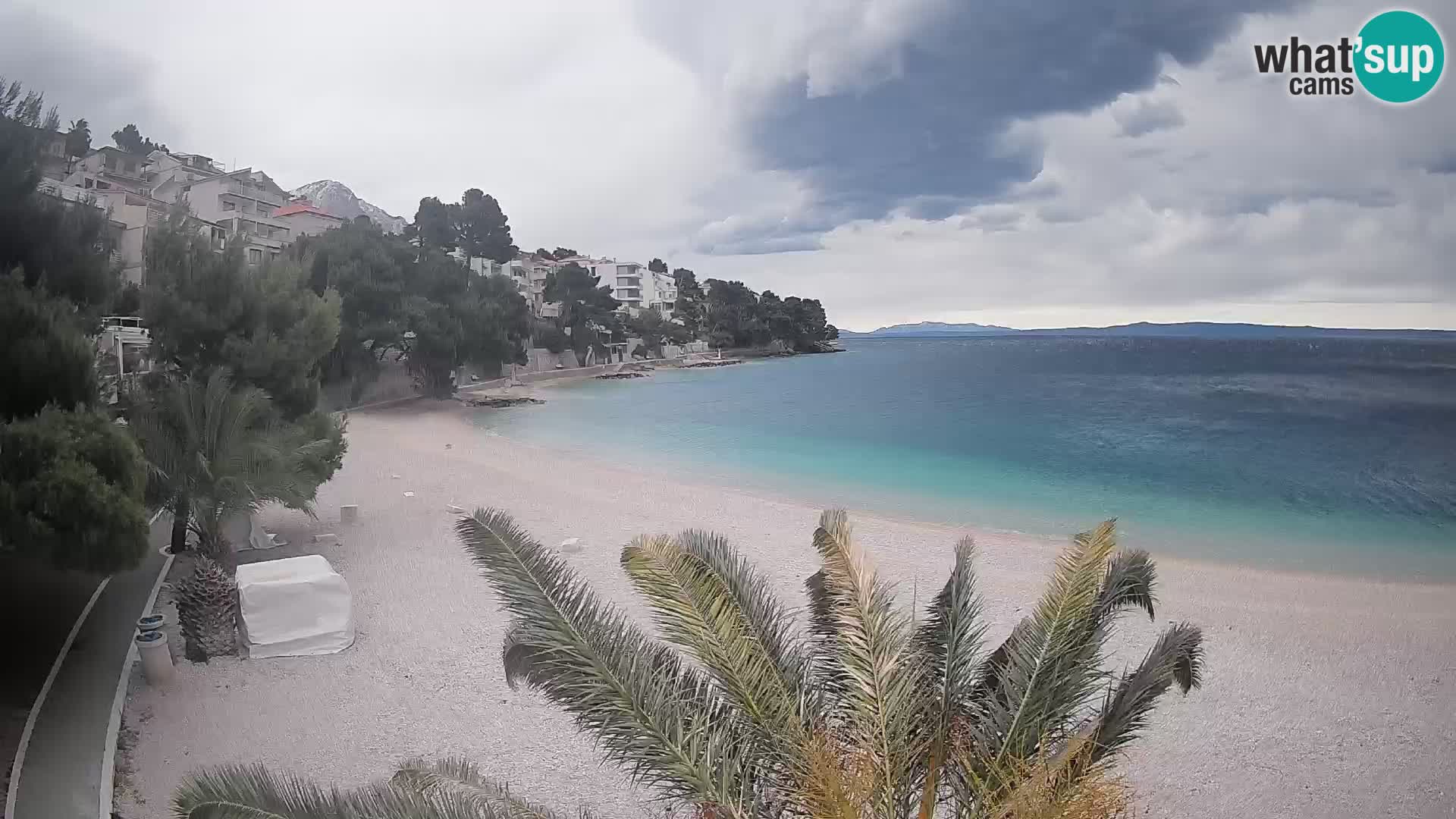 Webcam Plage Lučica Brela – Vue en direct sur la côte adriatique