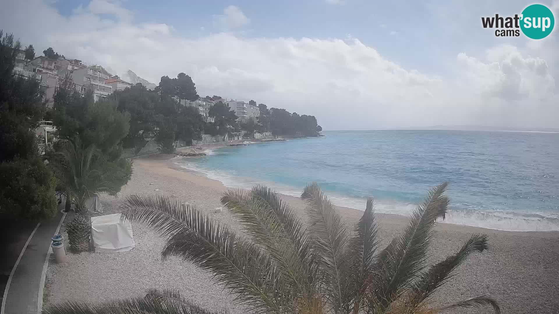 Webcam Spiaggia Lučica Brela – Vista live sulla costa adriatica