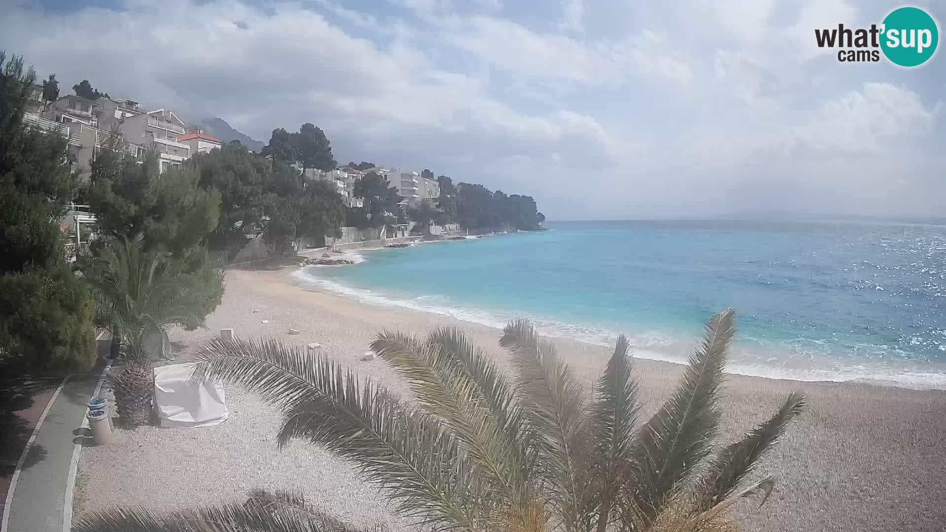 Webcam Playa Lučica Brela – Vista en directo de la costa adriática