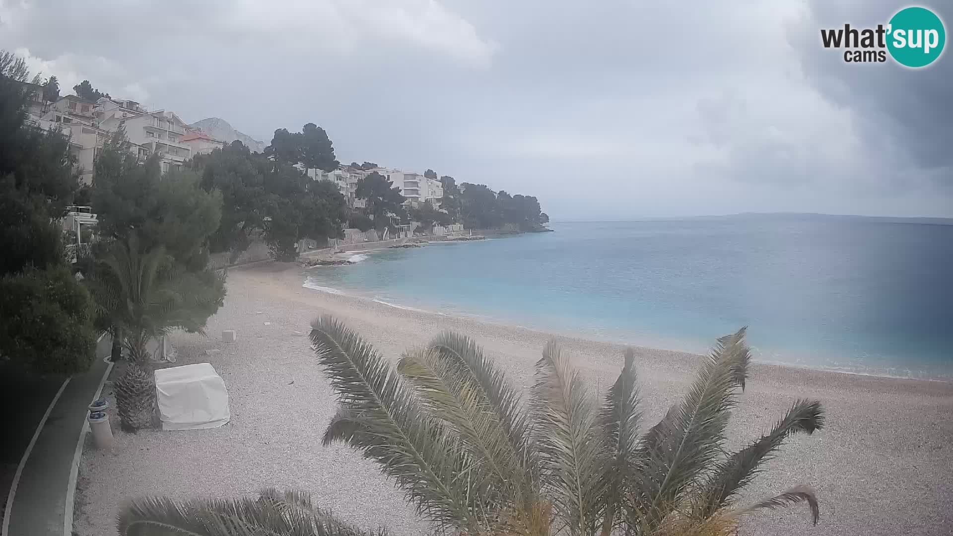 Webcam Plage Lučica Brela – Vue en direct sur la côte adriatique