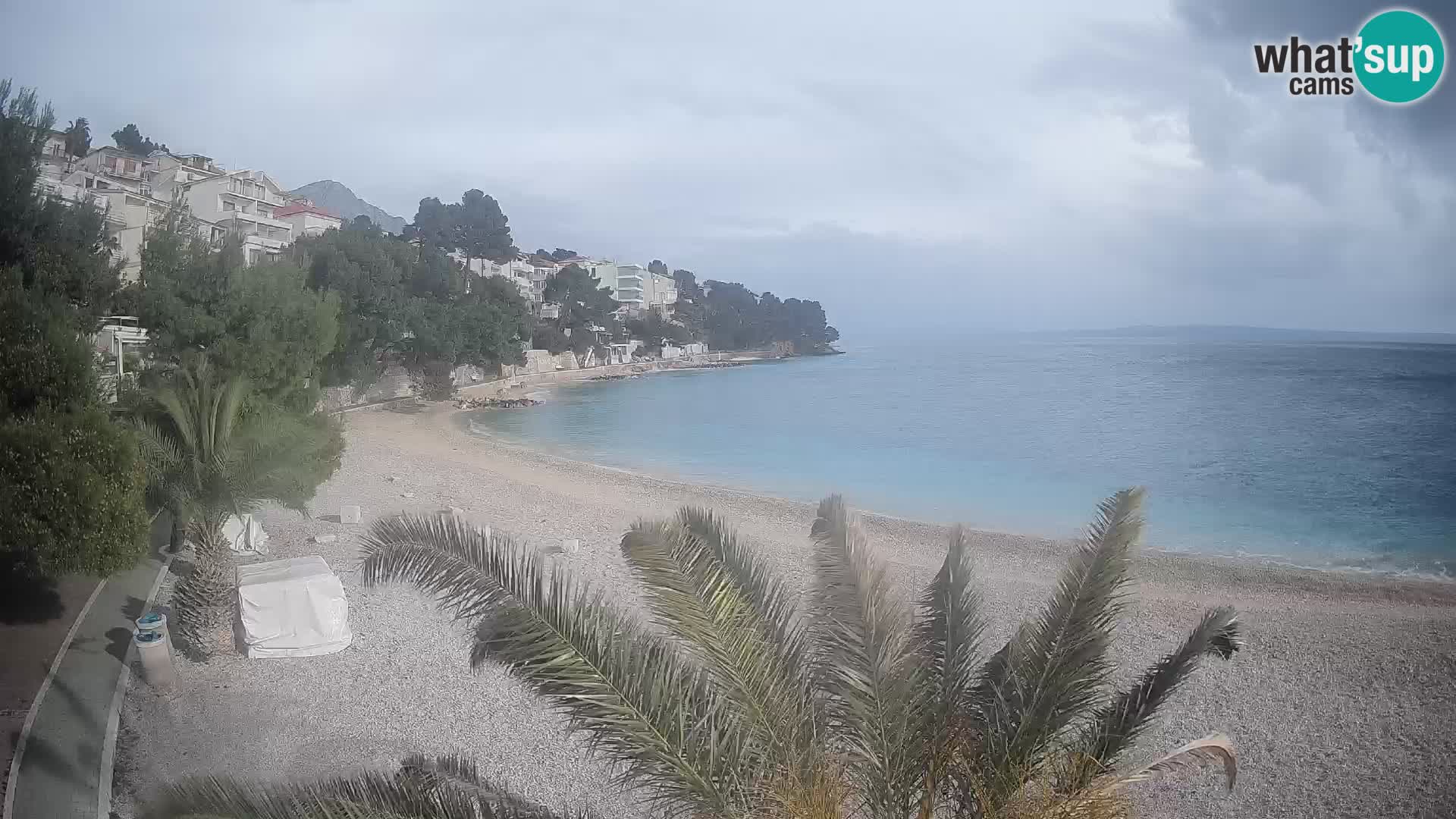 Webcam Spiaggia Lučica Brela – Vista live sulla costa adriatica