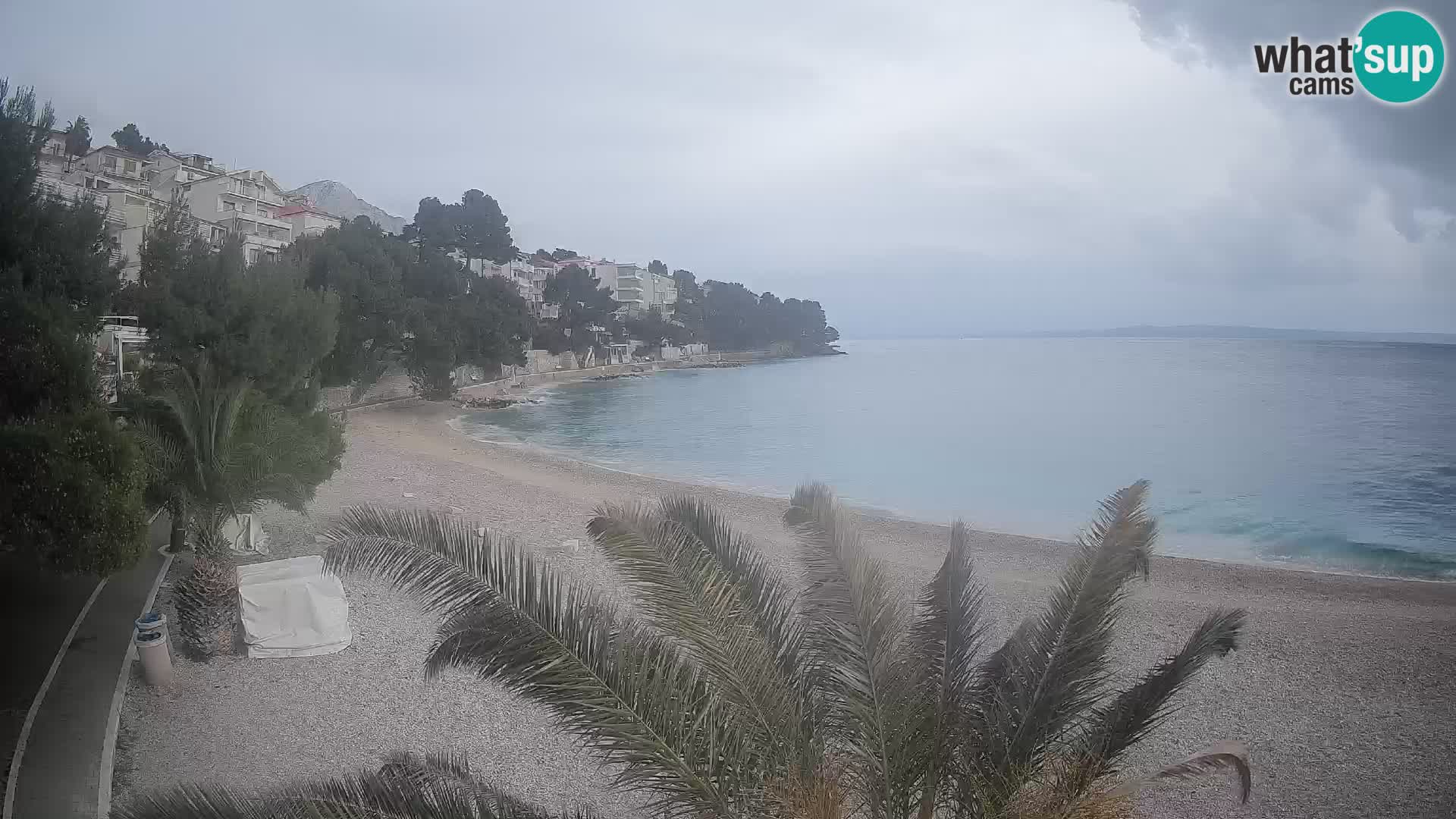 Webcam Playa Lučica Brela – Vista en directo de la costa adriática