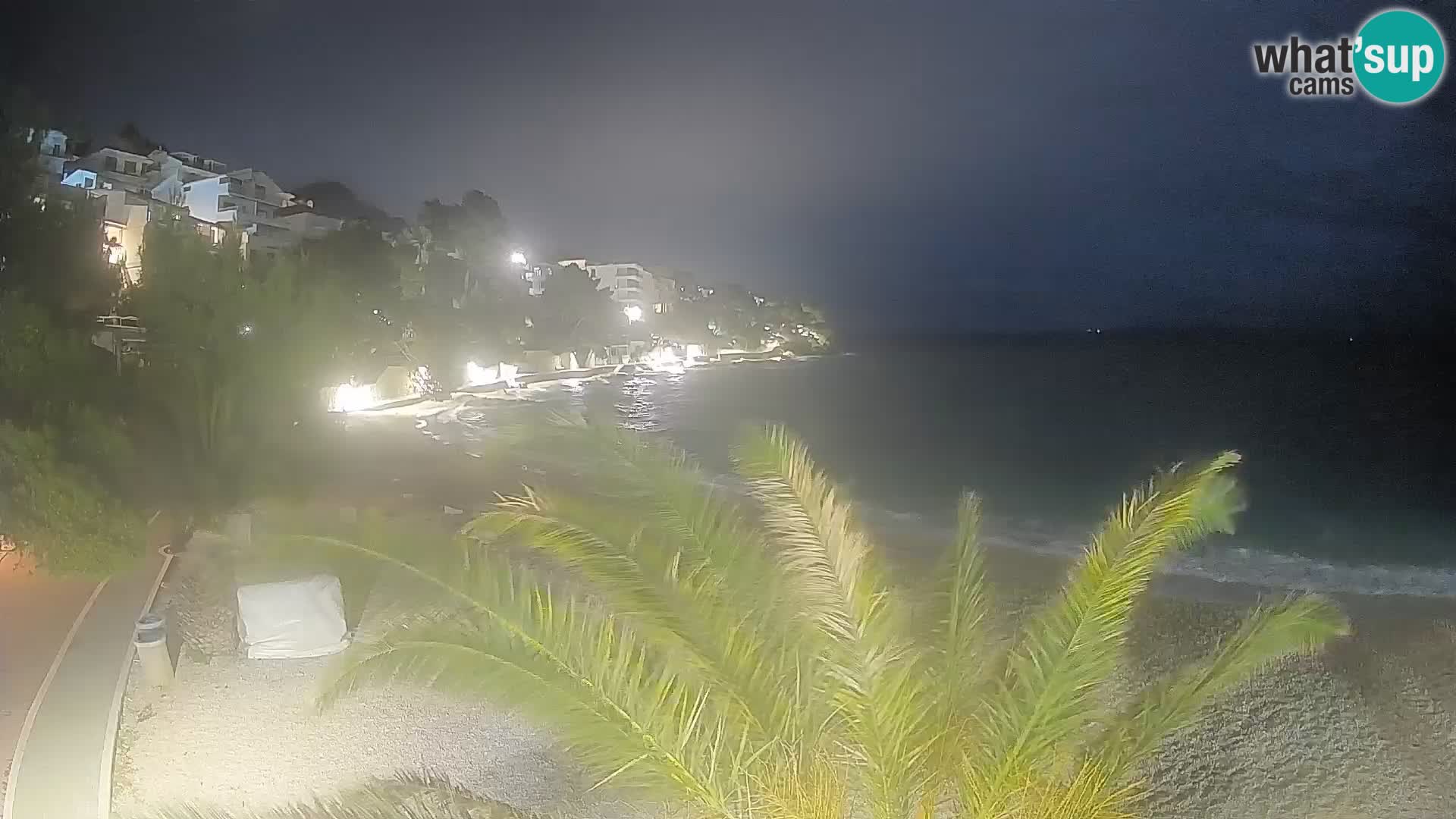 Webcam Lučica Strand Beach Brela – Liveblick von der Adriaküste