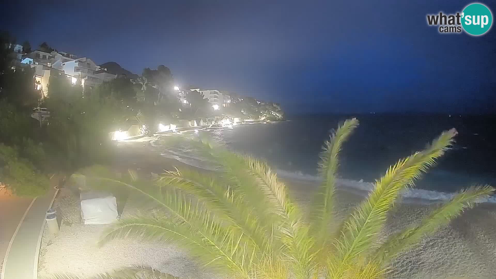 Webcam Lučica Strand Beach Brela – Liveblick von der Adriaküste