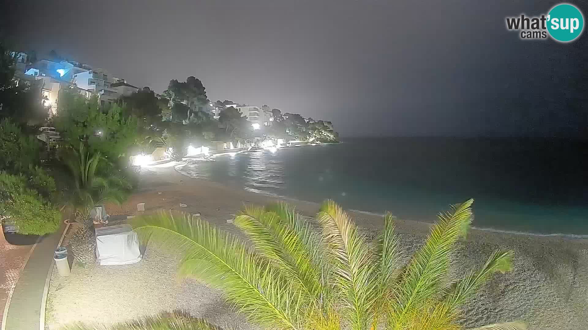 Webcam Lučica Strand Beach Brela – Liveblick von der Adriaküste