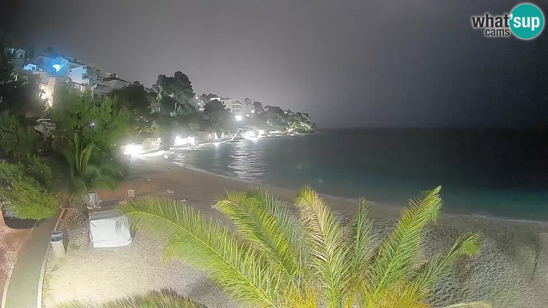 Webcam Spiaggia Lučica Brela – Vista live sulla costa adriatica
