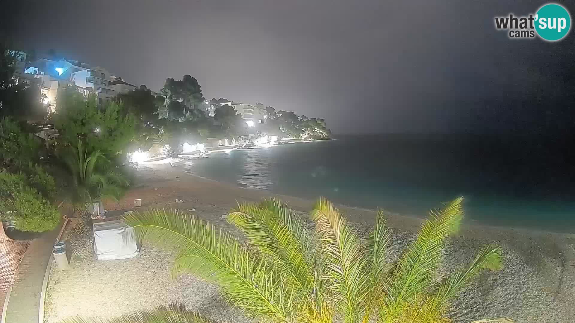 Webcam Lučica Strand Beach Brela – Liveblick von der Adriaküste