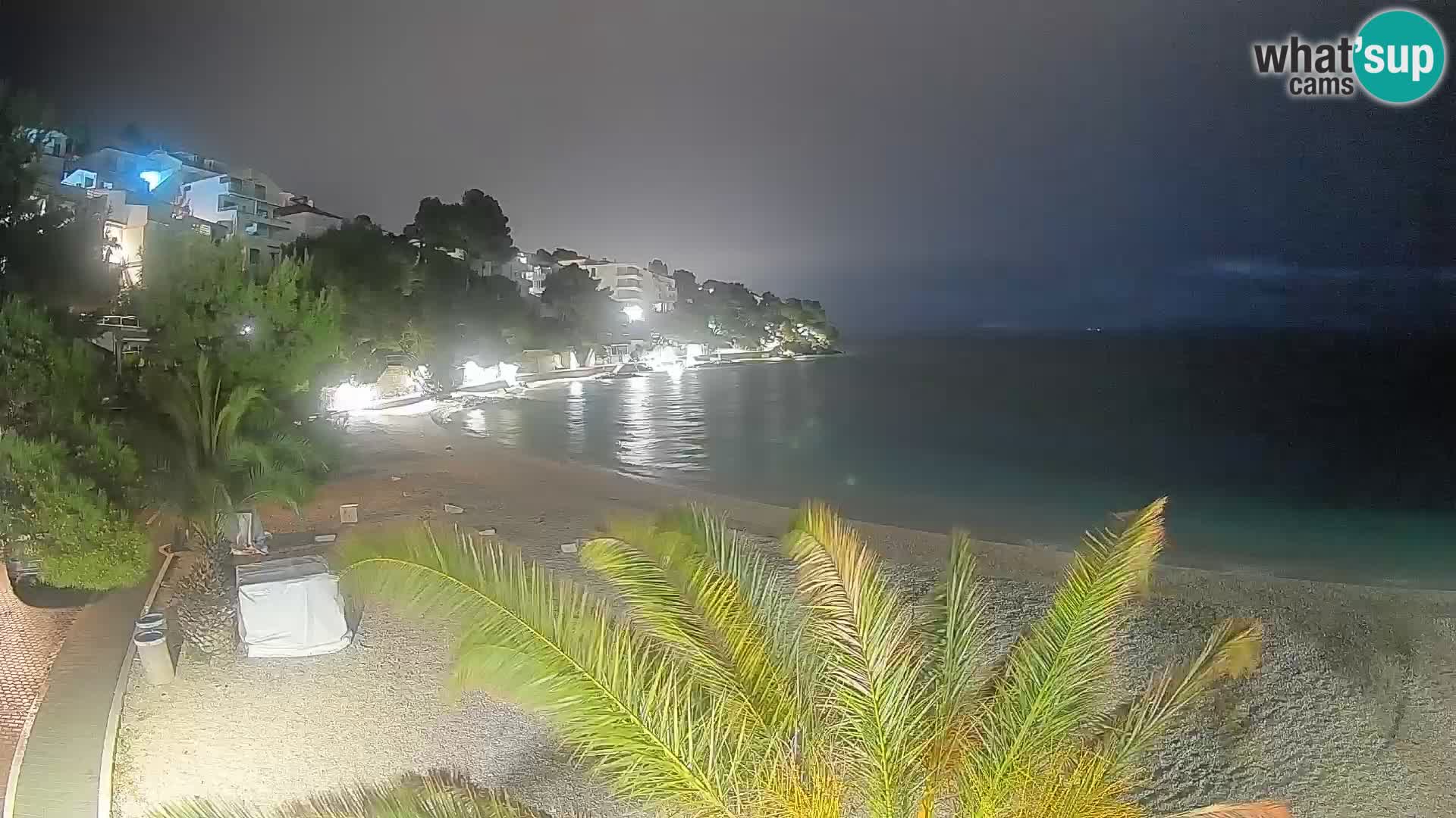 Webcam Spiaggia Lučica Brela – Vista live sulla costa adriatica