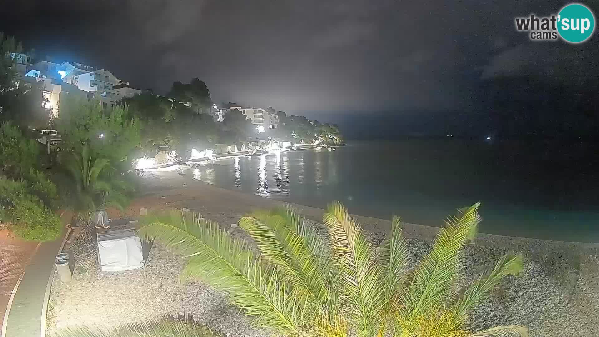 Webcam Spiaggia Lučica Brela – Vista live sulla costa adriatica
