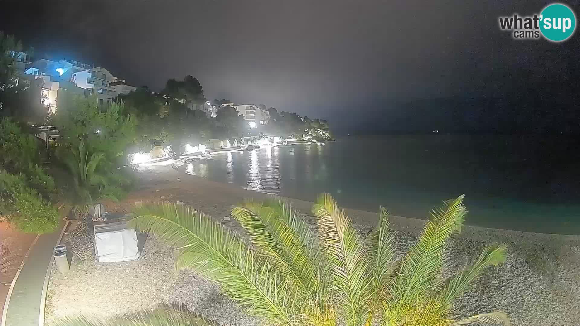 Webcam Spiaggia Lučica Brela – Vista live sulla costa adriatica