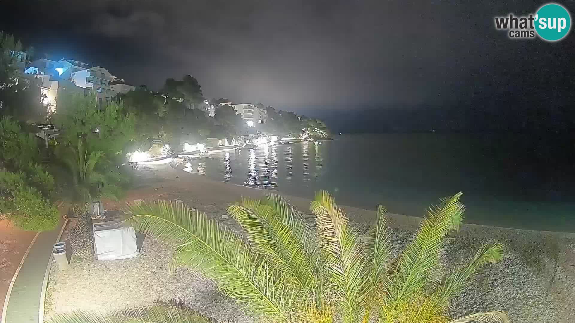 Web kamera Plaža Lučica Brela – Pogled uživo na jadransku obalu