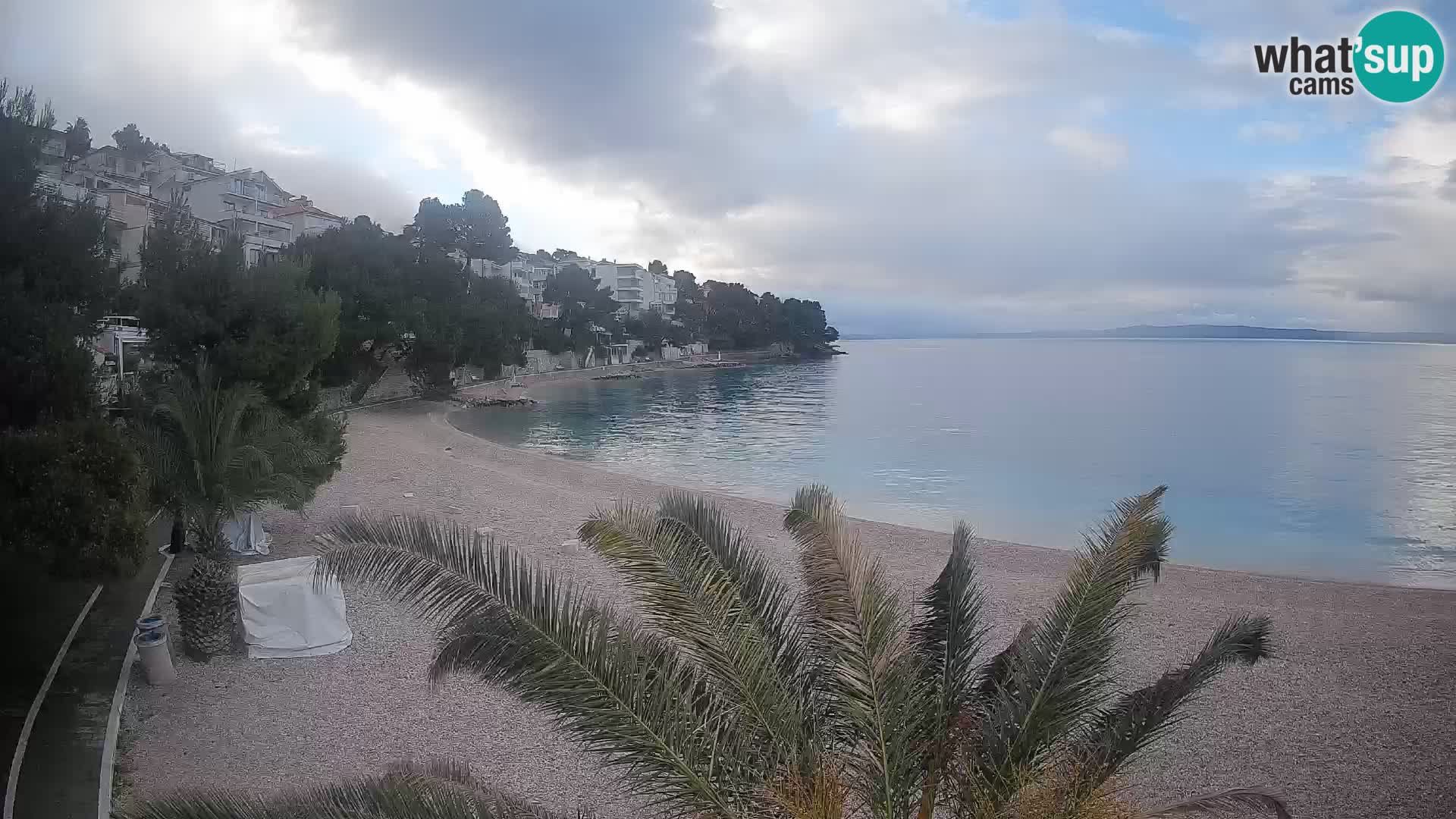 Webcam Lučica Strand Beach Brela – Liveblick von der Adriaküste