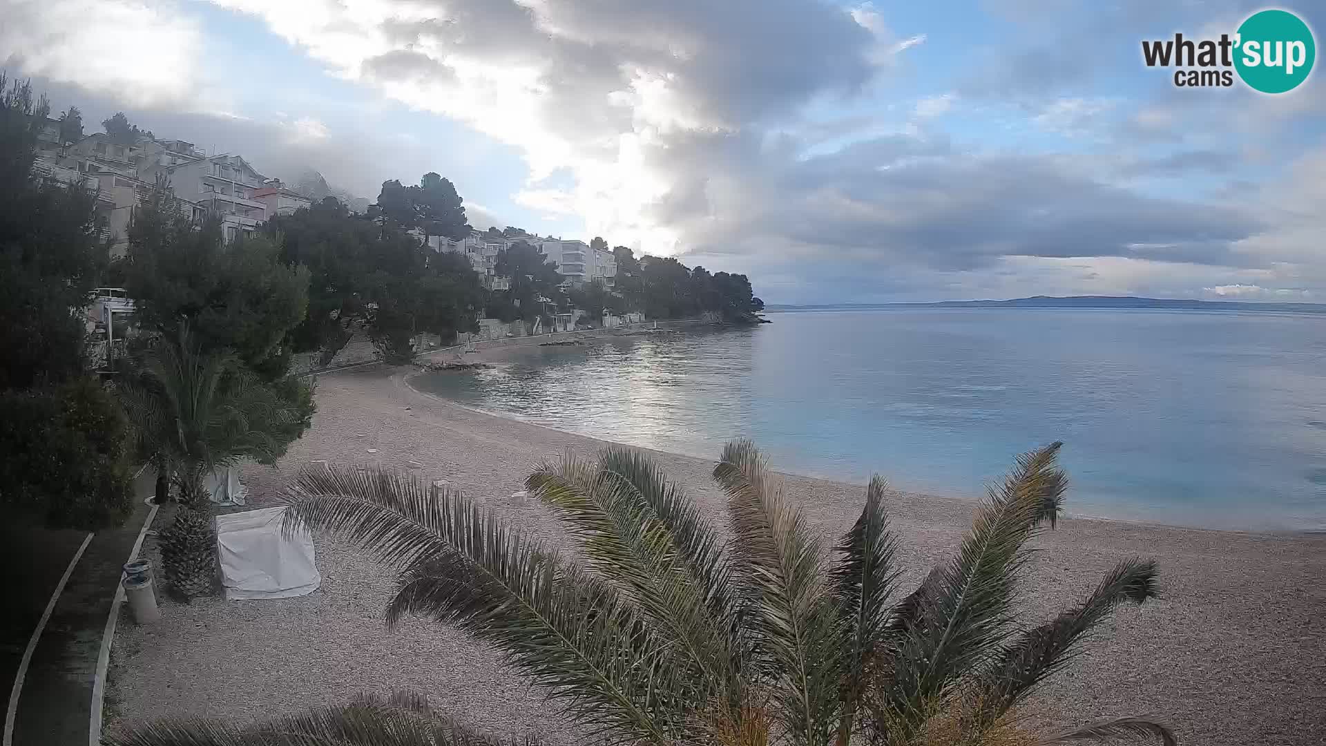 Webcam Spiaggia Lučica Brela – Vista live sulla costa adriatica