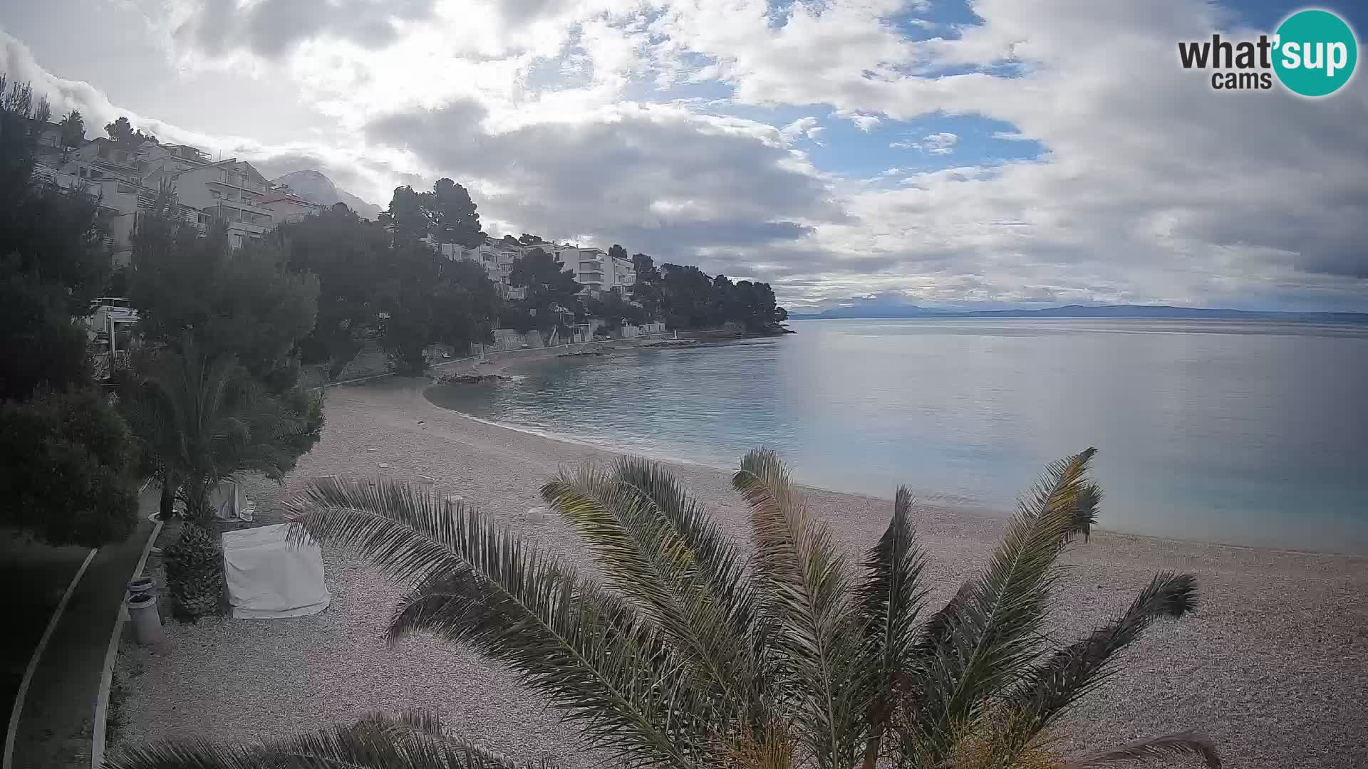 Webcam Spiaggia Lučica Brela – Vista live sulla costa adriatica