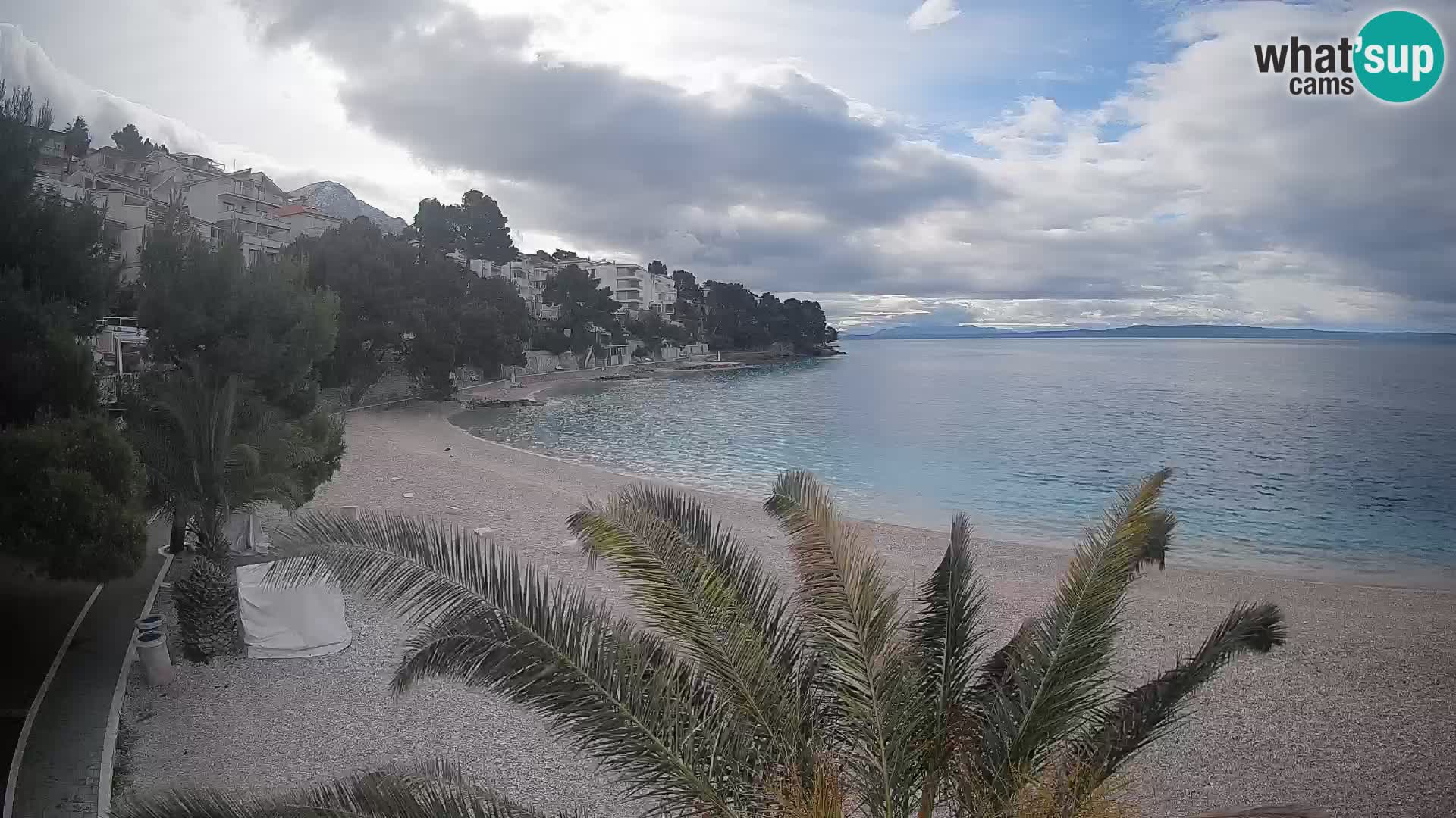 Webcam Plage Lučica Brela – Vue en direct sur la côte adriatique