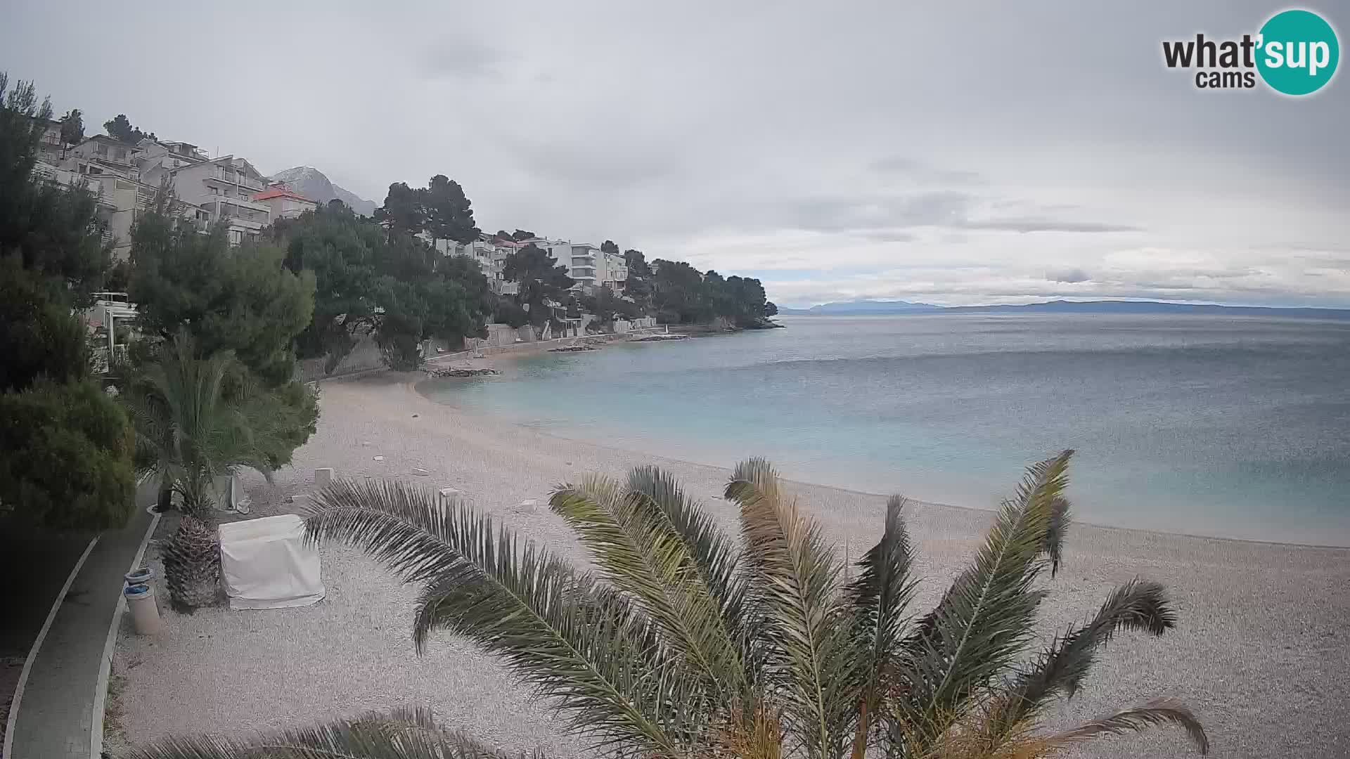 Webcam Spiaggia Lučica Brela – Vista live sulla costa adriatica