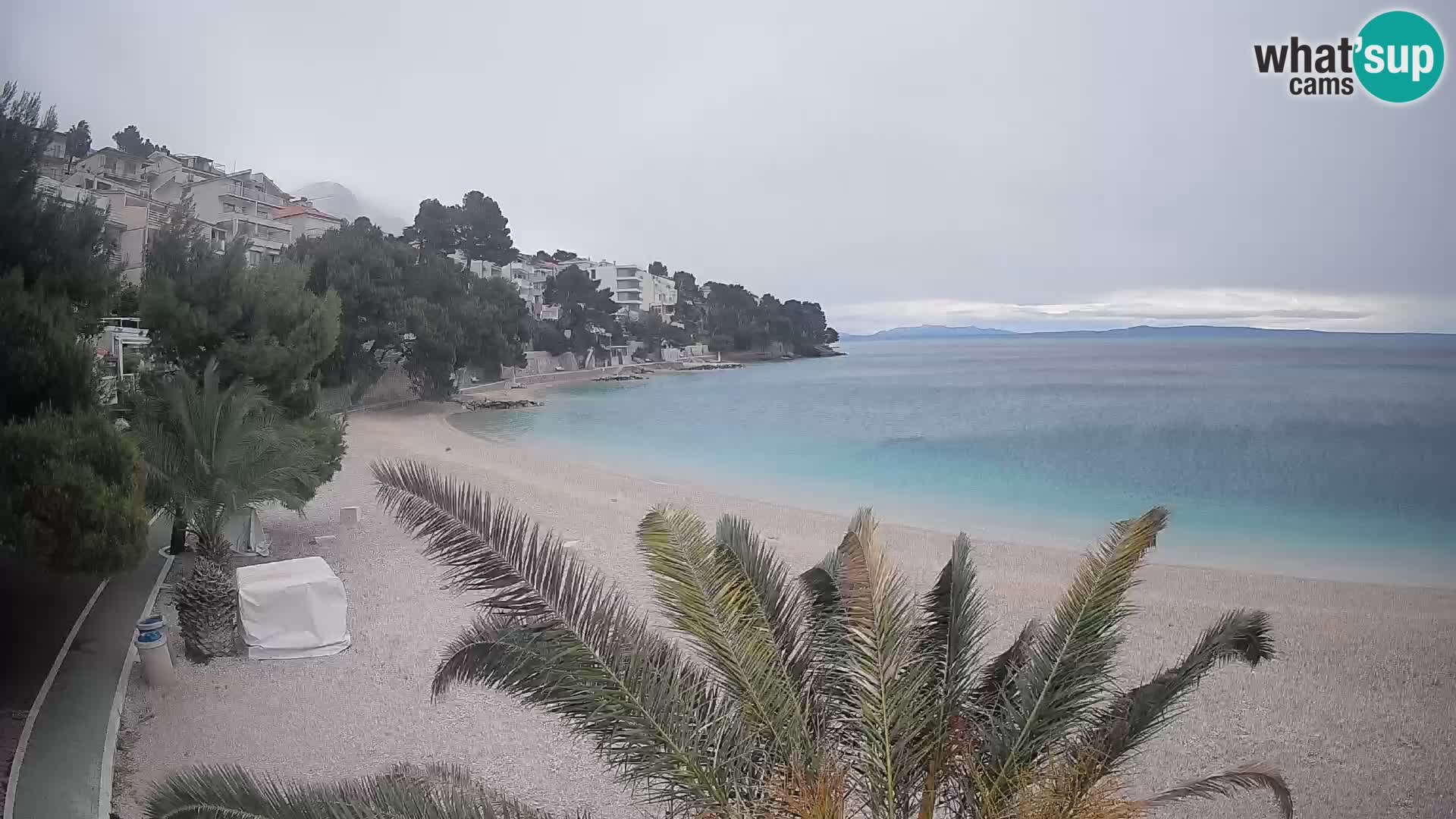 Webcam Spiaggia Lučica Brela – Vista live sulla costa adriatica