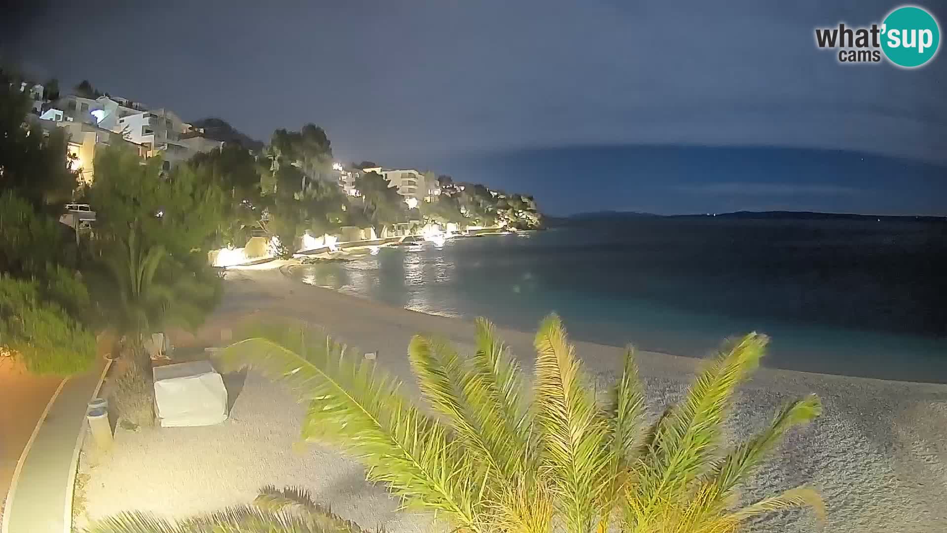 Webcam Lučica Strand Beach Brela – Liveblick von der Adriaküste