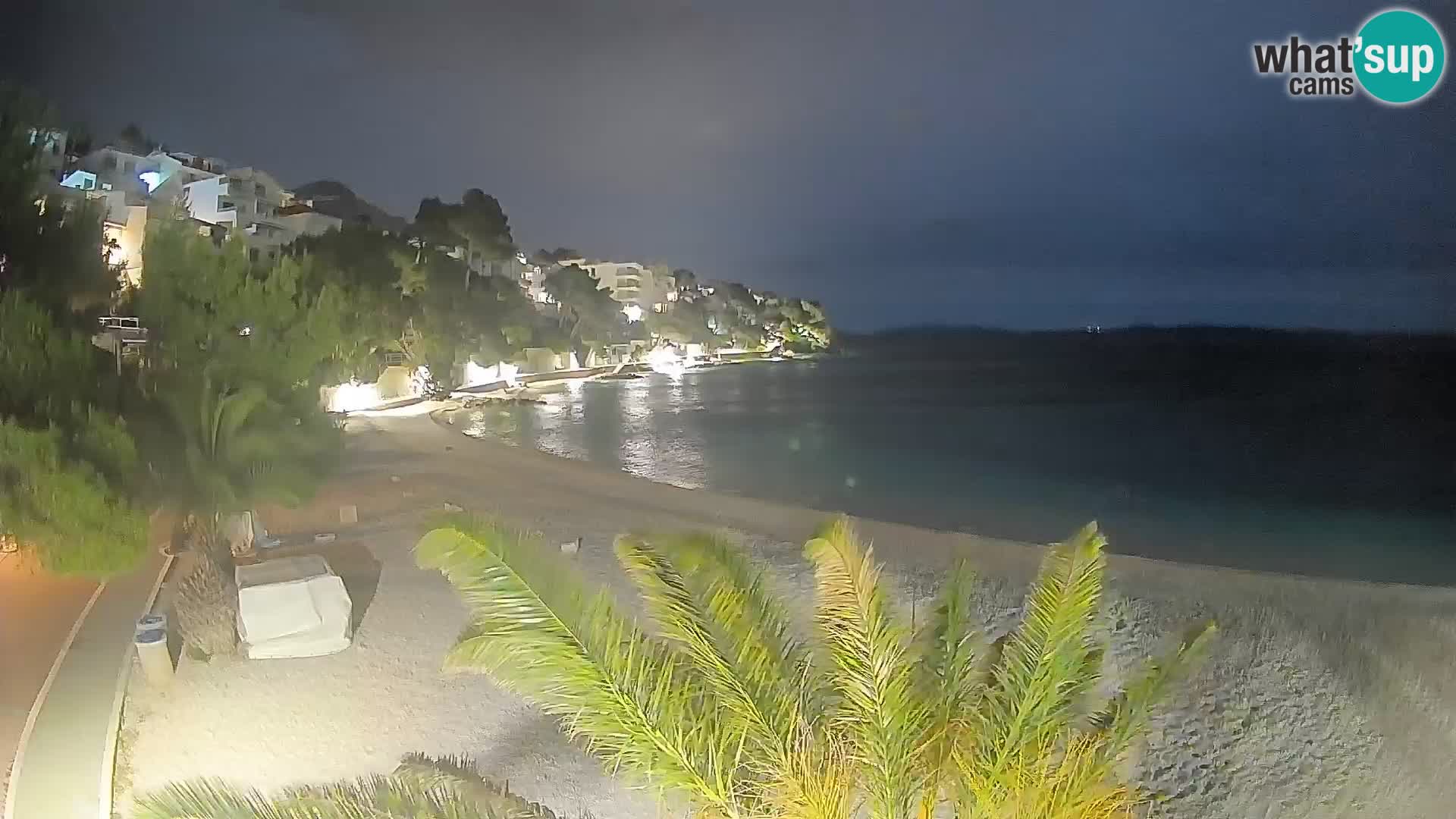 Web kamera Plaža Lučica Brela – Pogled uživo na jadransku obalu