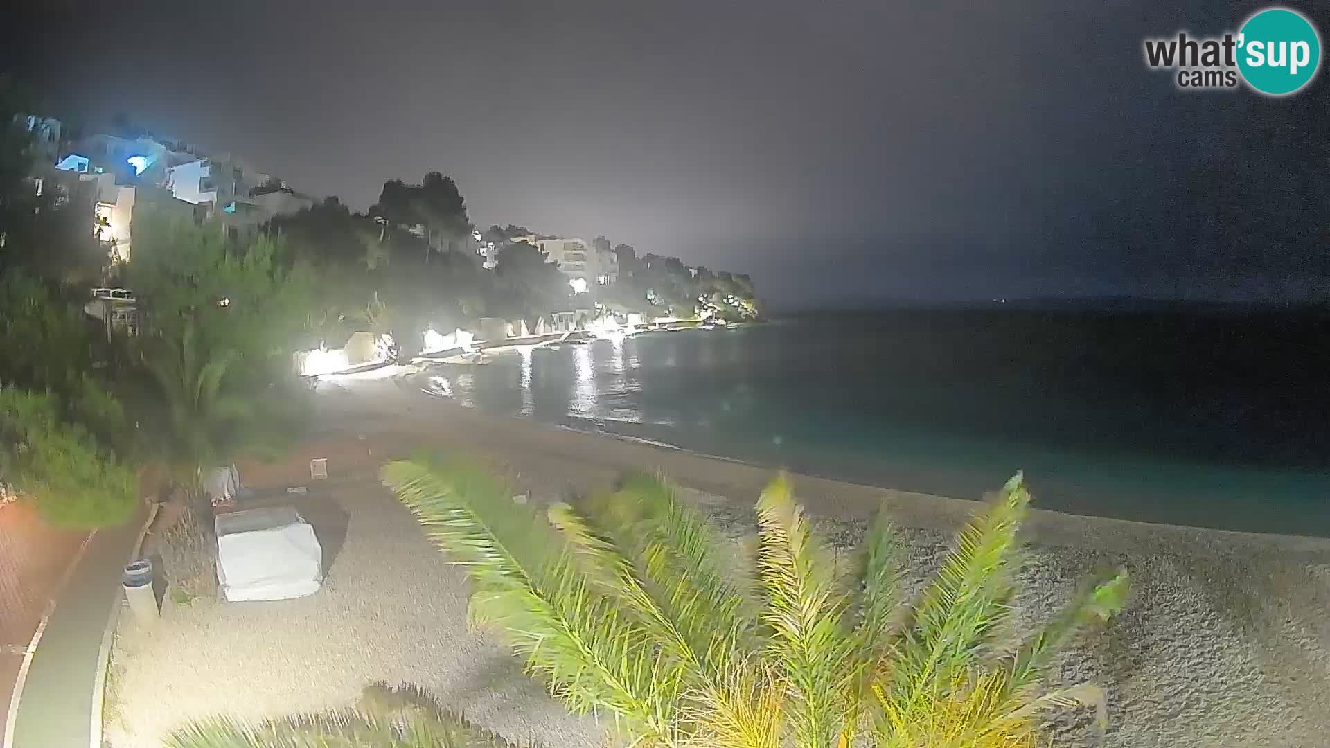 Webcam Plage Lučica Brela – Vue en direct sur la côte adriatique