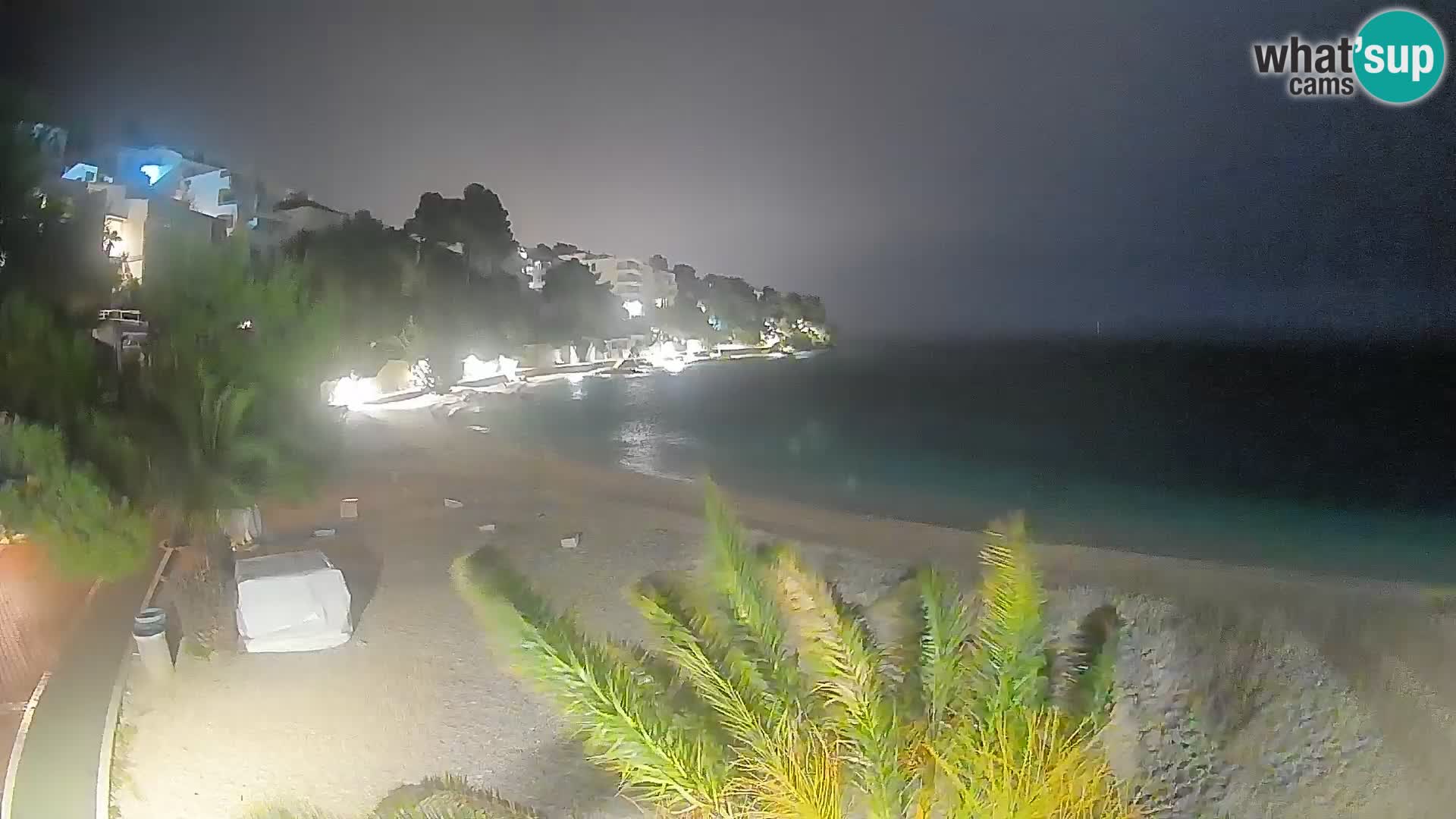 Webcam Plage Lučica Brela – Vue en direct sur la côte adriatique