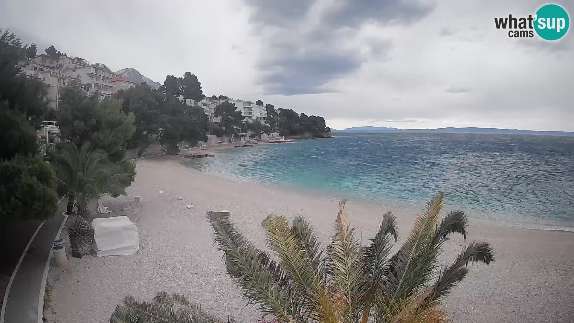 Webcam Lučica Beach Brela – Live View from the Adriatic Coast