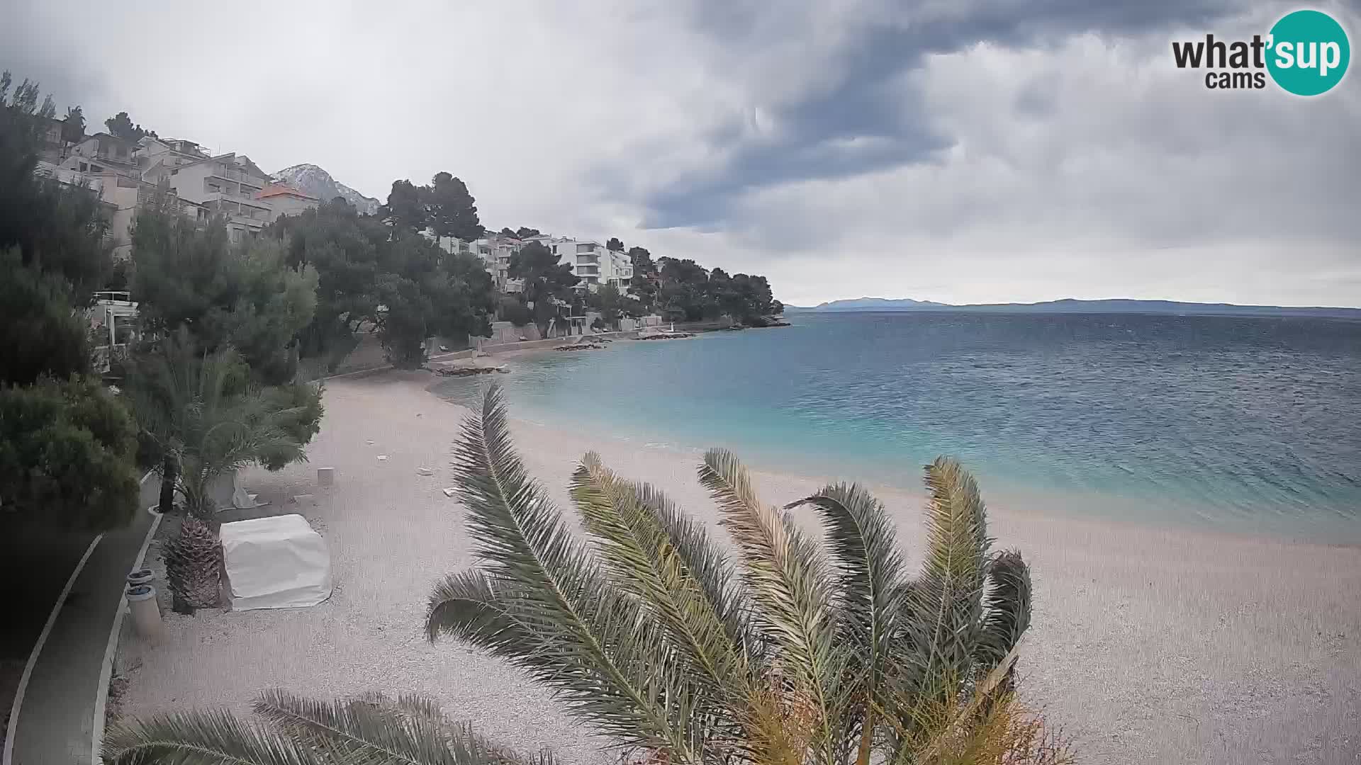 Webcam Plage Lučica Brela – Vue en direct sur la côte adriatique