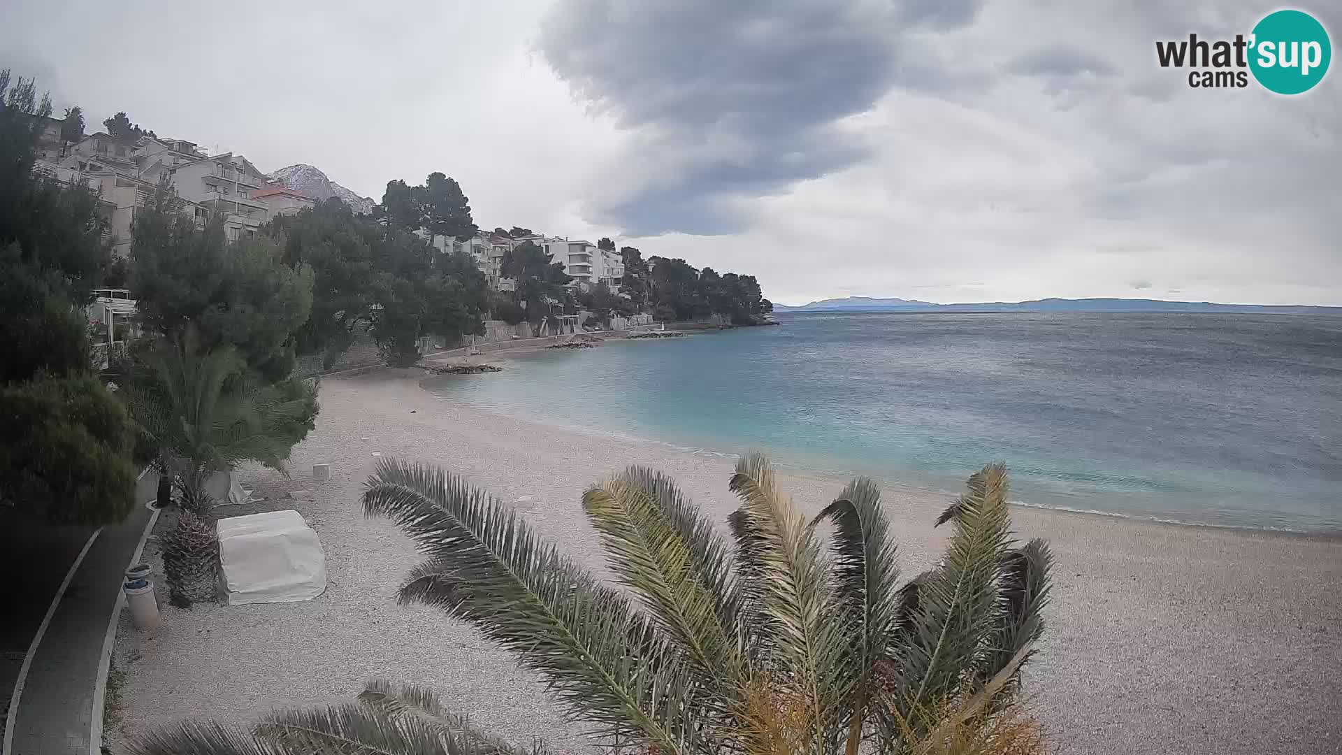 Webcam Plage Lučica Brela – Vue en direct sur la côte adriatique