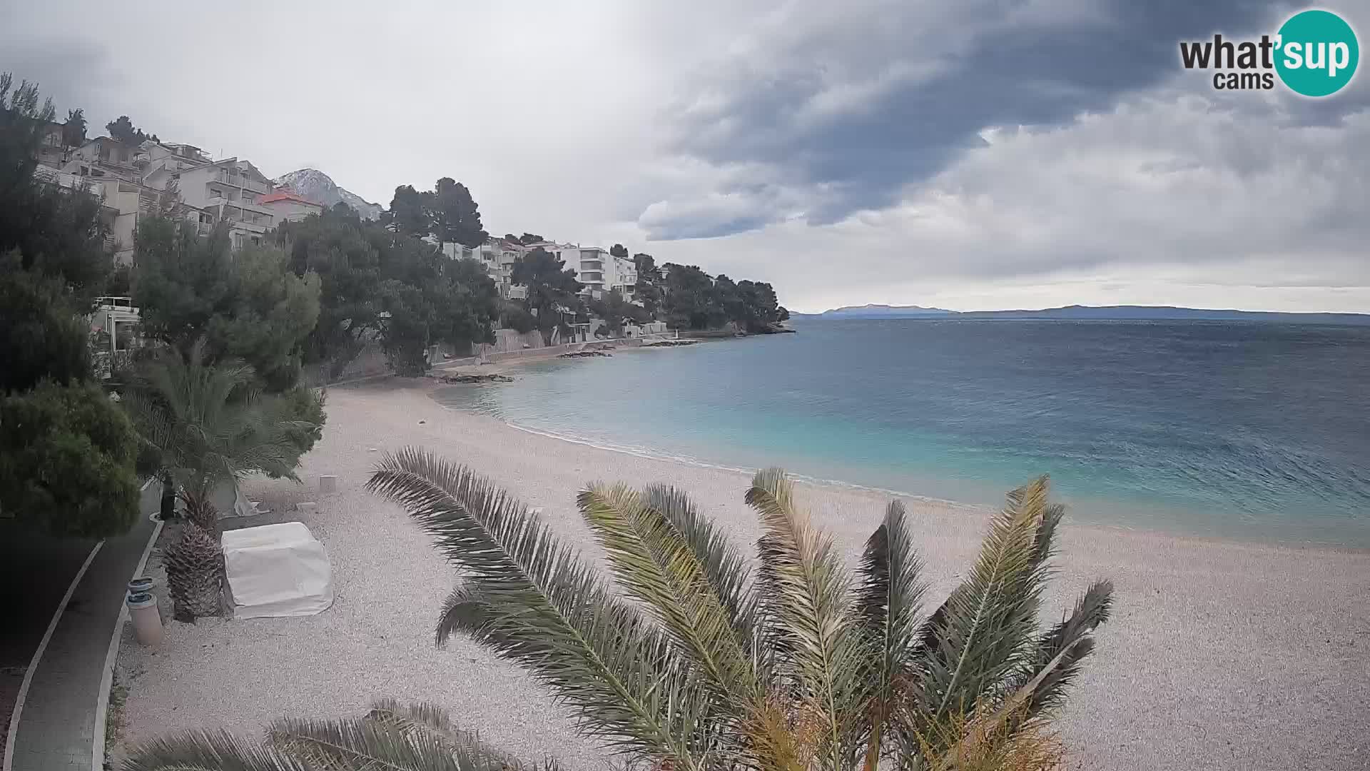 Webcam Playa Lučica Brela – Vista en directo de la costa adriática