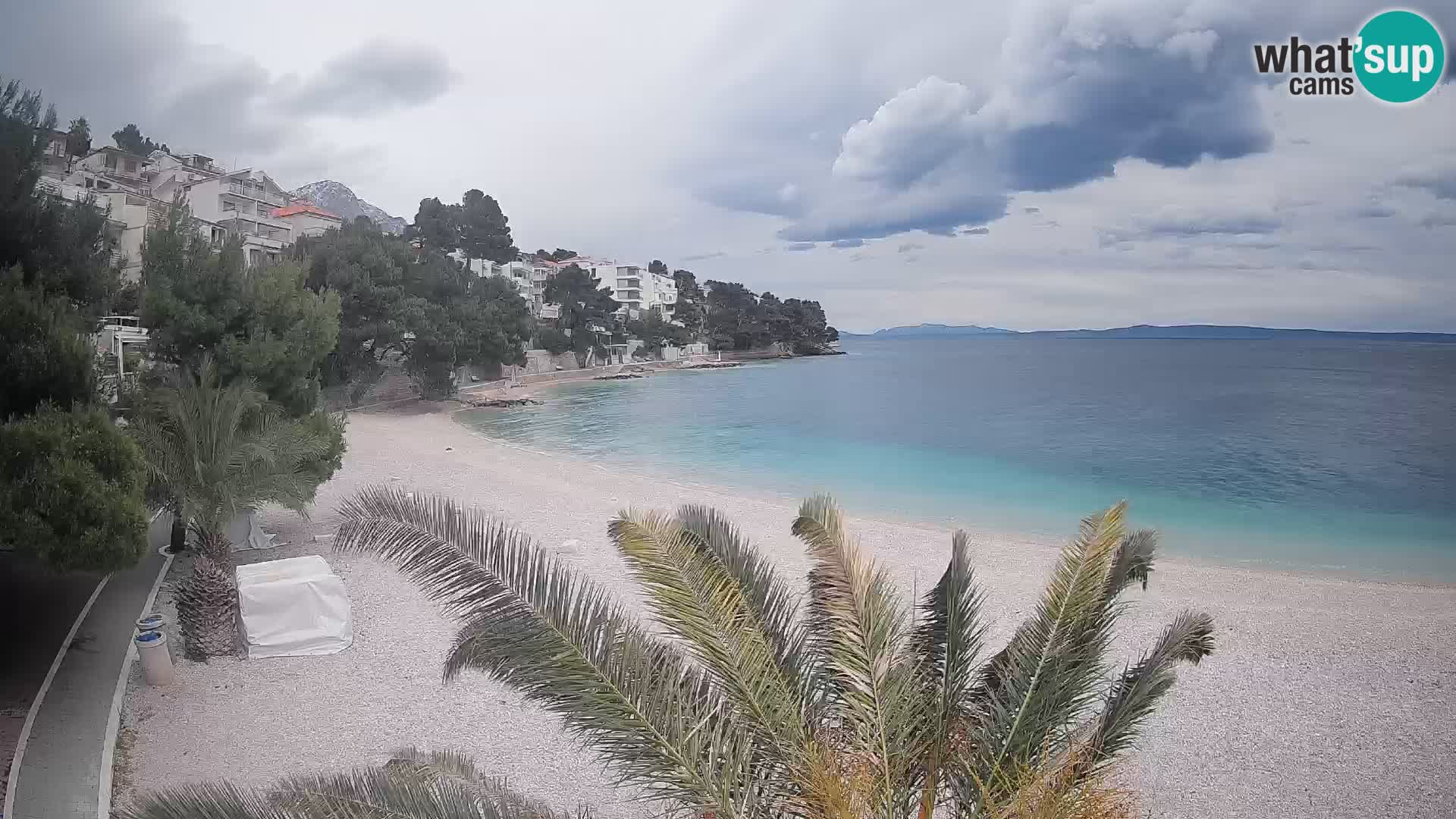 Webcam Spiaggia Lučica Brela – Vista live sulla costa adriatica