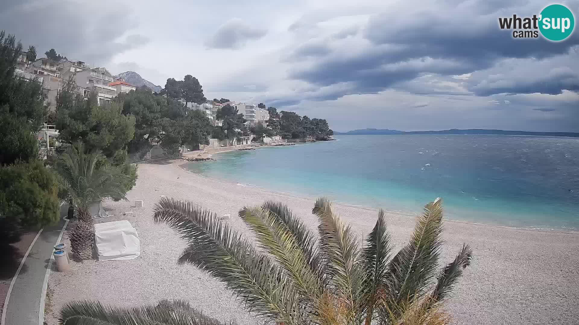 Webcam Spiaggia Lučica Brela – Vista live sulla costa adriatica