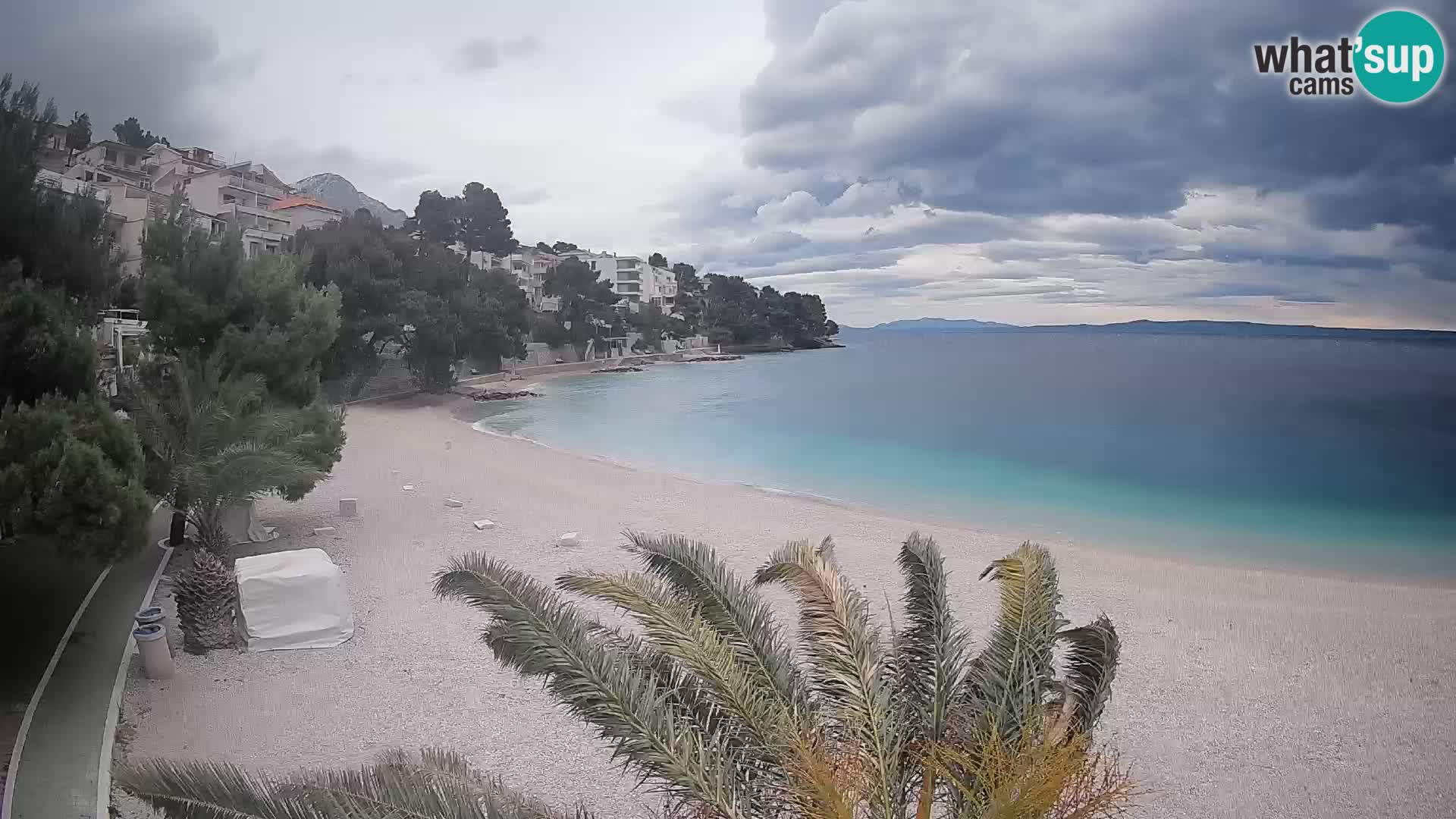 Webcam Plage Lučica Brela – Vue en direct sur la côte adriatique