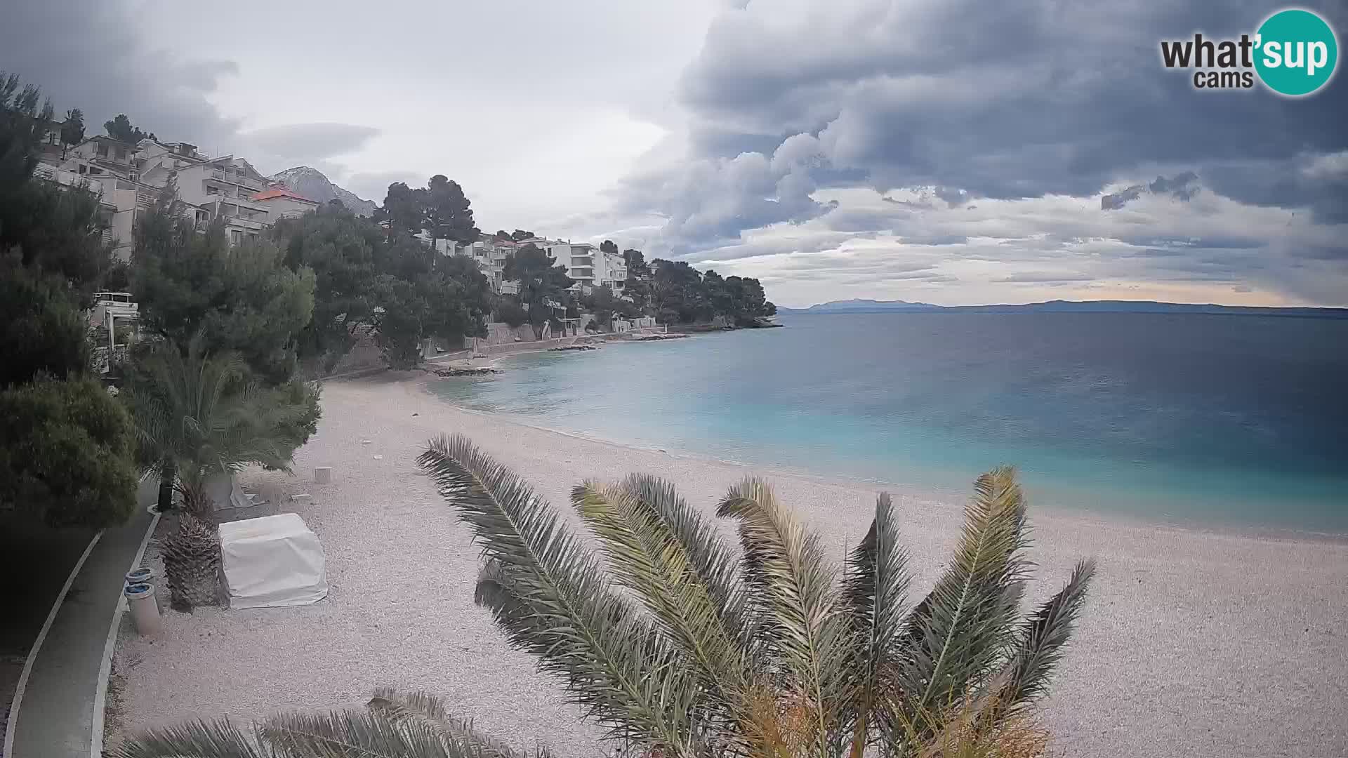 Webcam Lučica Strand Beach Brela – Liveblick von der Adriaküste