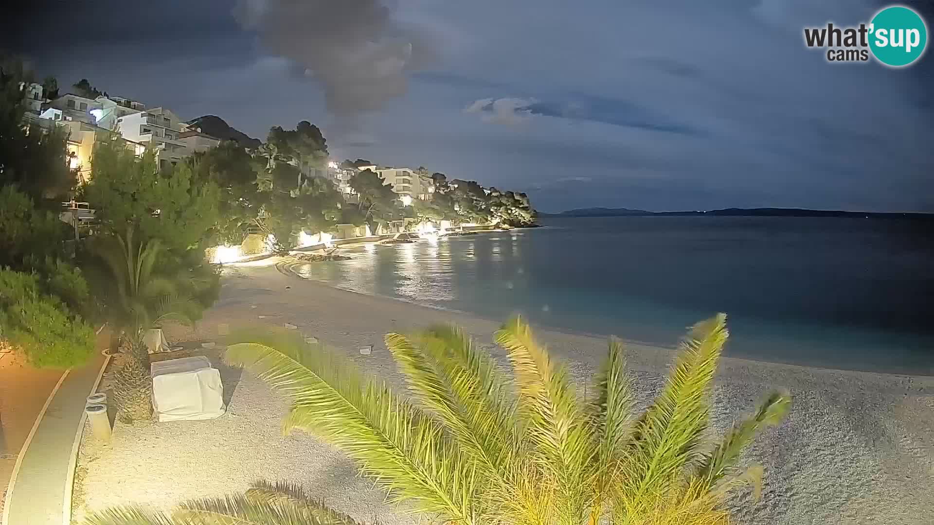 Webcam Spiaggia Lučica Brela – Vista live sulla costa adriatica
