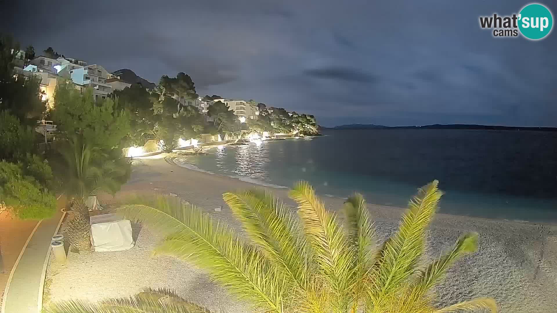 Webcam Playa Lučica Brela – Vista en directo de la costa adriática