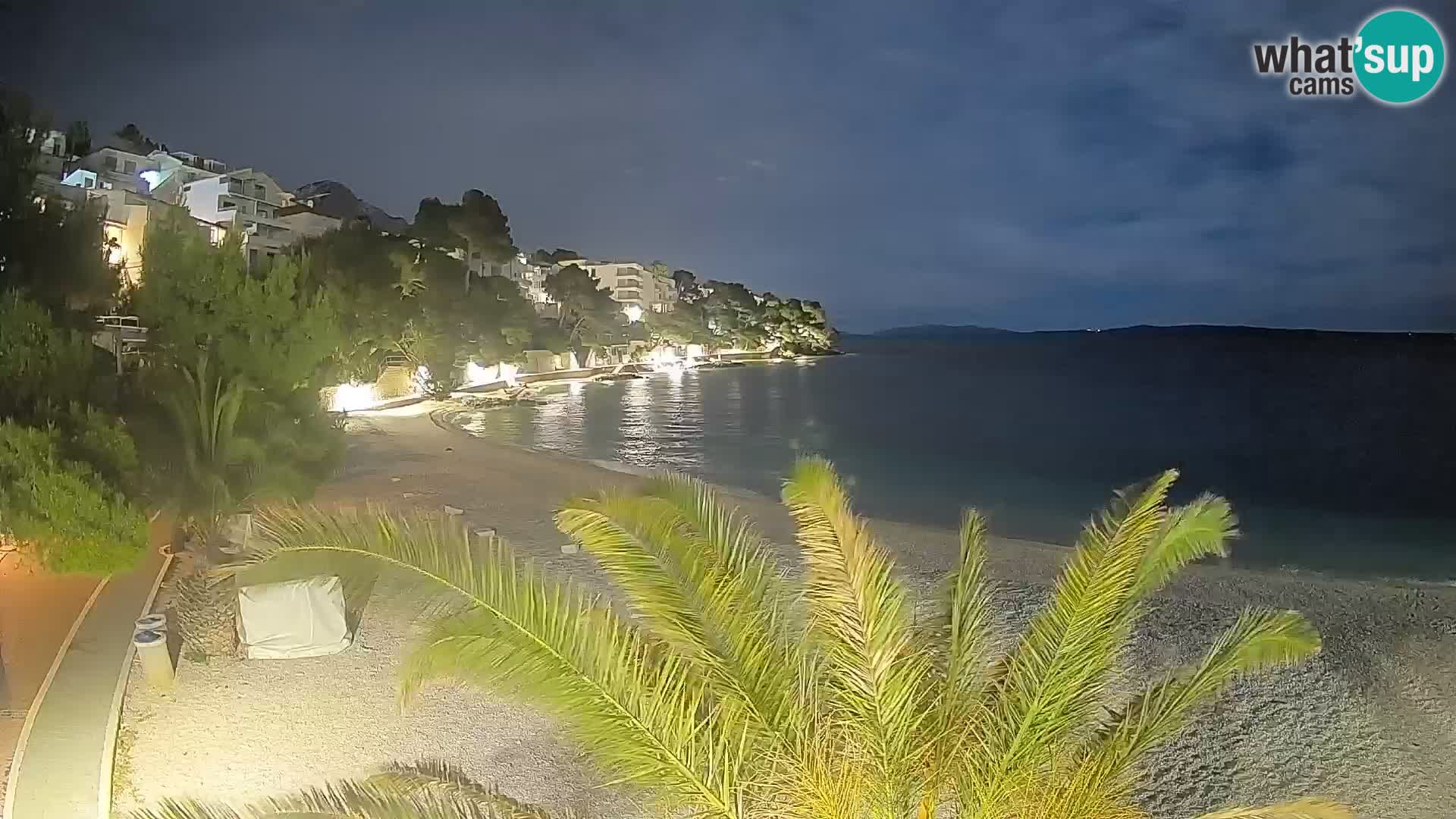 Webcam Spiaggia Lučica Brela – Vista live sulla costa adriatica