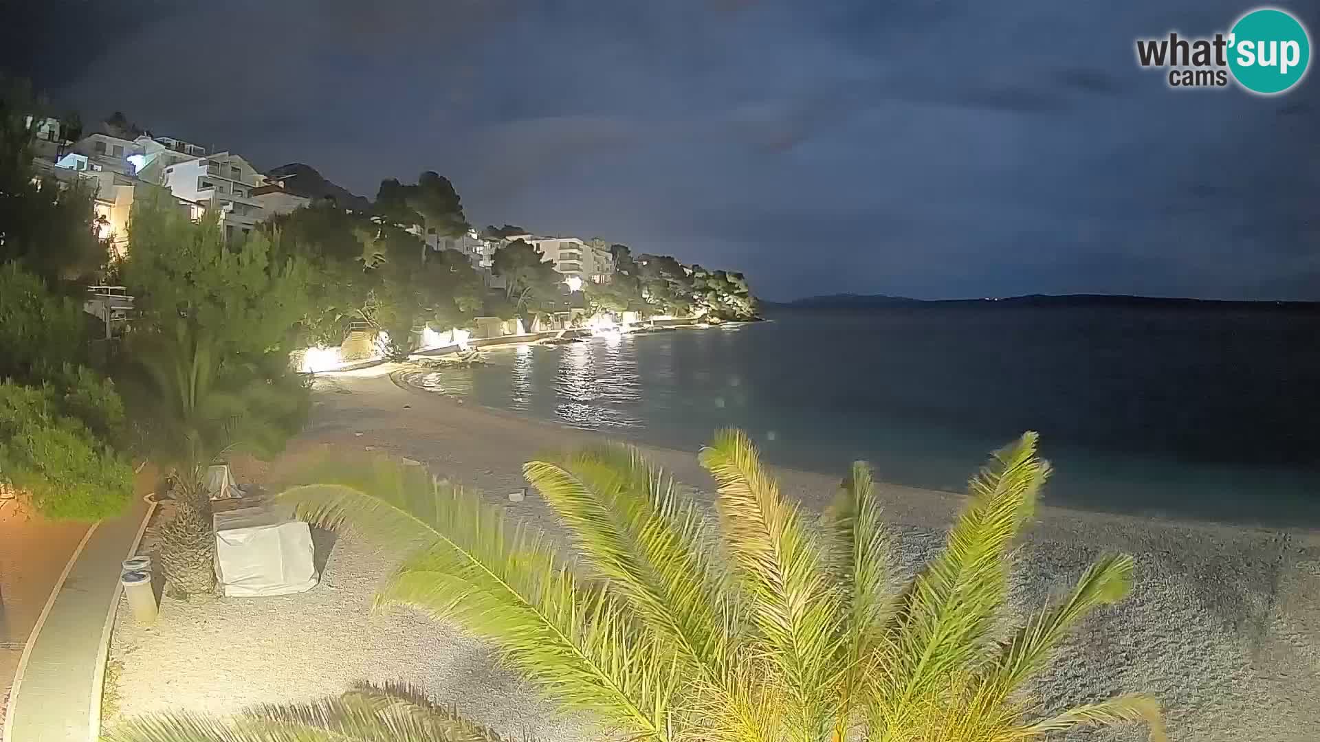 Webcam Playa Lučica Brela – Vista en directo de la costa adriática