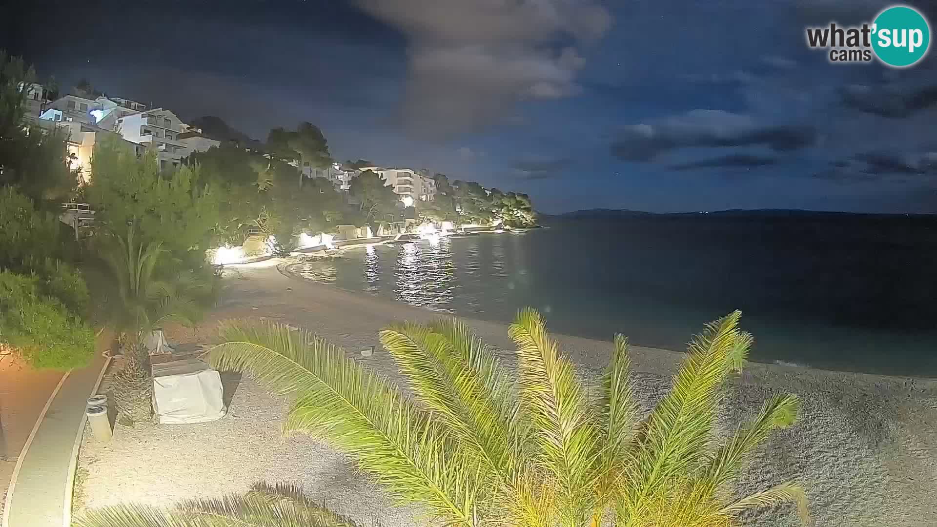Webcam Spiaggia Lučica Brela – Vista live sulla costa adriatica