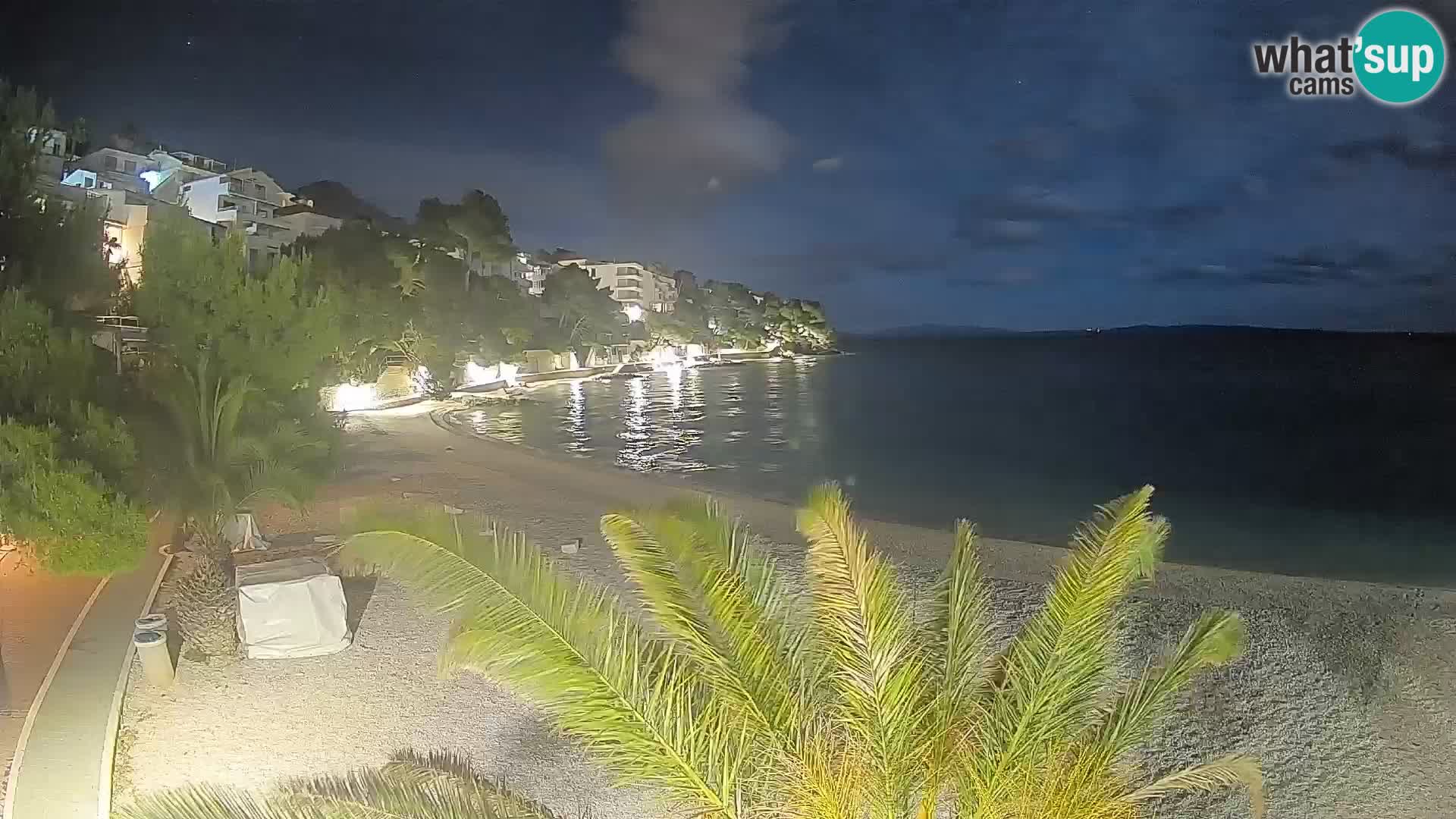 Webcam Plage Lučica Brela – Vue en direct sur la côte adriatique