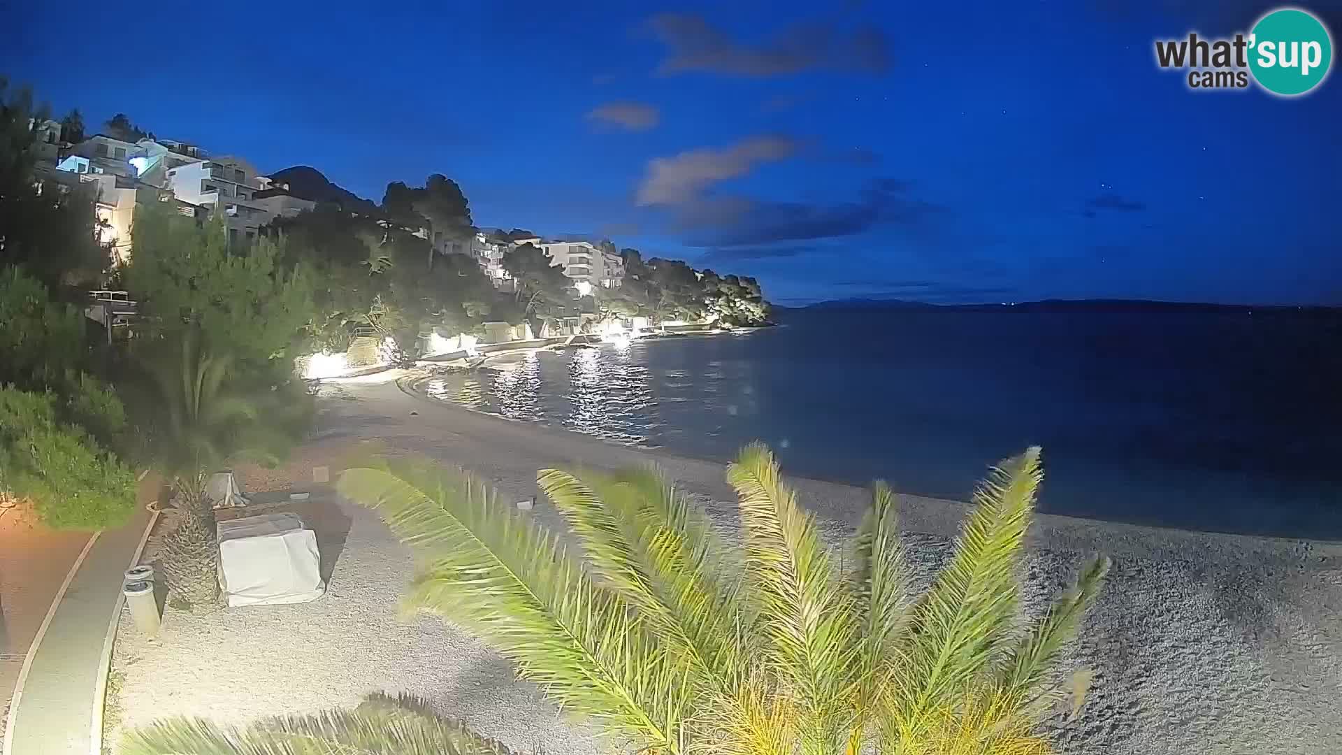Webcam Plage Lučica Brela – Vue en direct sur la côte adriatique