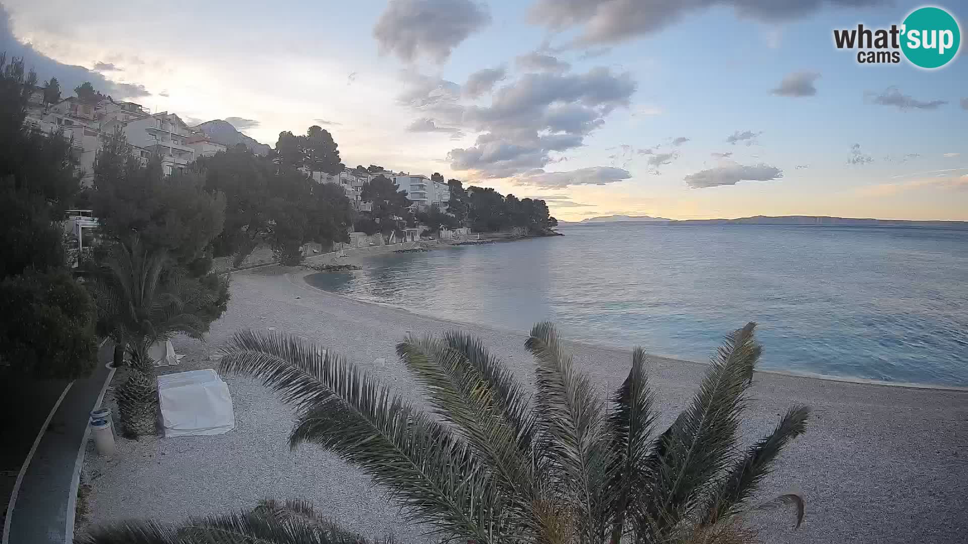 Webcam Playa Lučica Brela – Vista en directo de la costa adriática