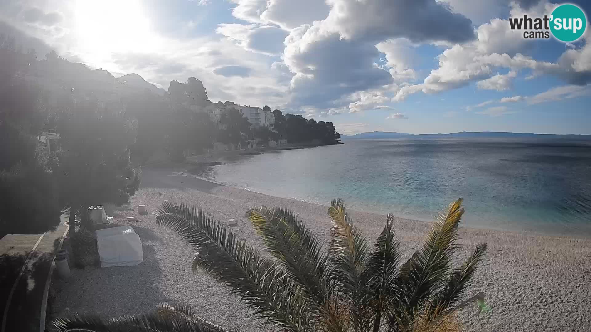 Webcam Lučica Strand Beach Brela – Liveblick von der Adriaküste