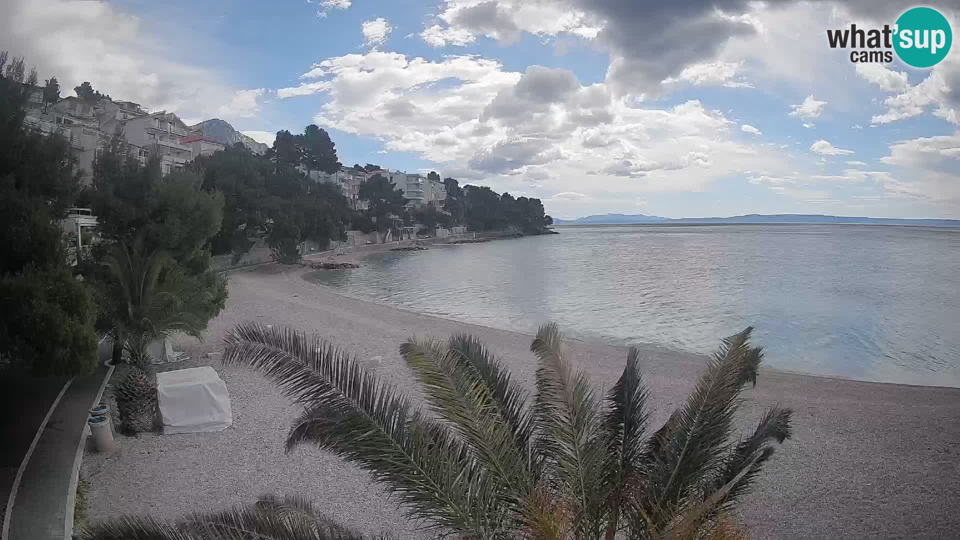 Webcam Plage Lučica Brela – Vue en direct sur la côte adriatique