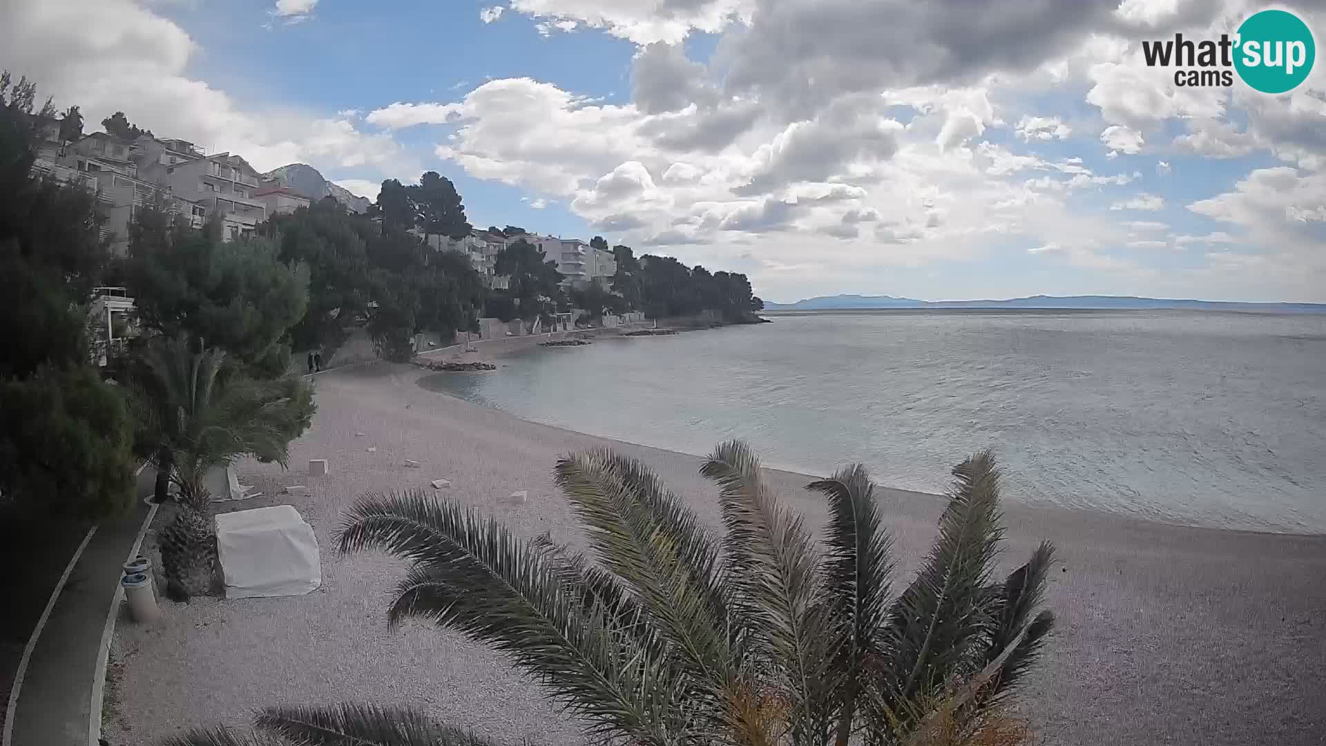 Webcam Playa Lučica Brela – Vista en directo de la costa adriática