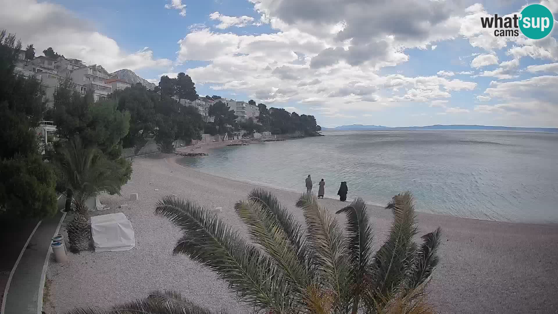 Webcam Lučica Strand Beach Brela – Liveblick von der Adriaküste