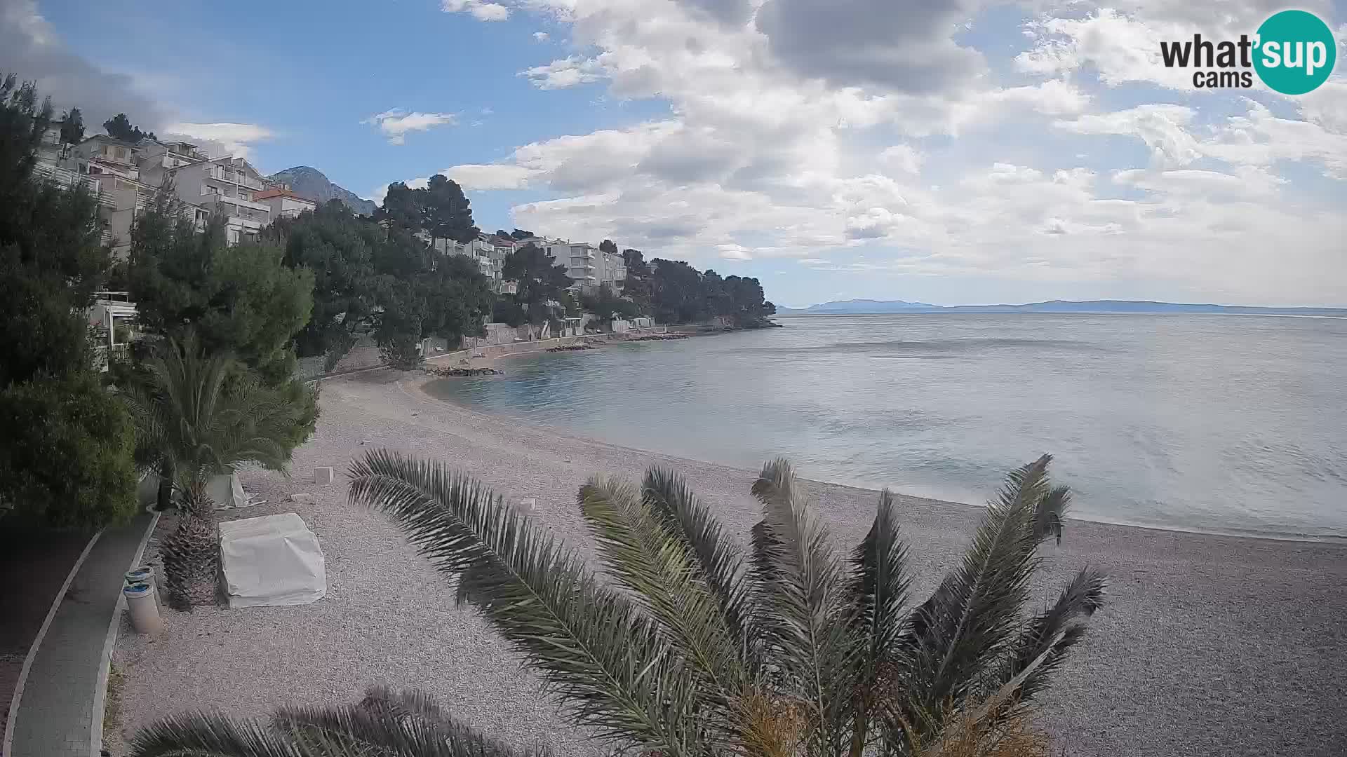 Webcam Plage Lučica Brela – Vue en direct sur la côte adriatique