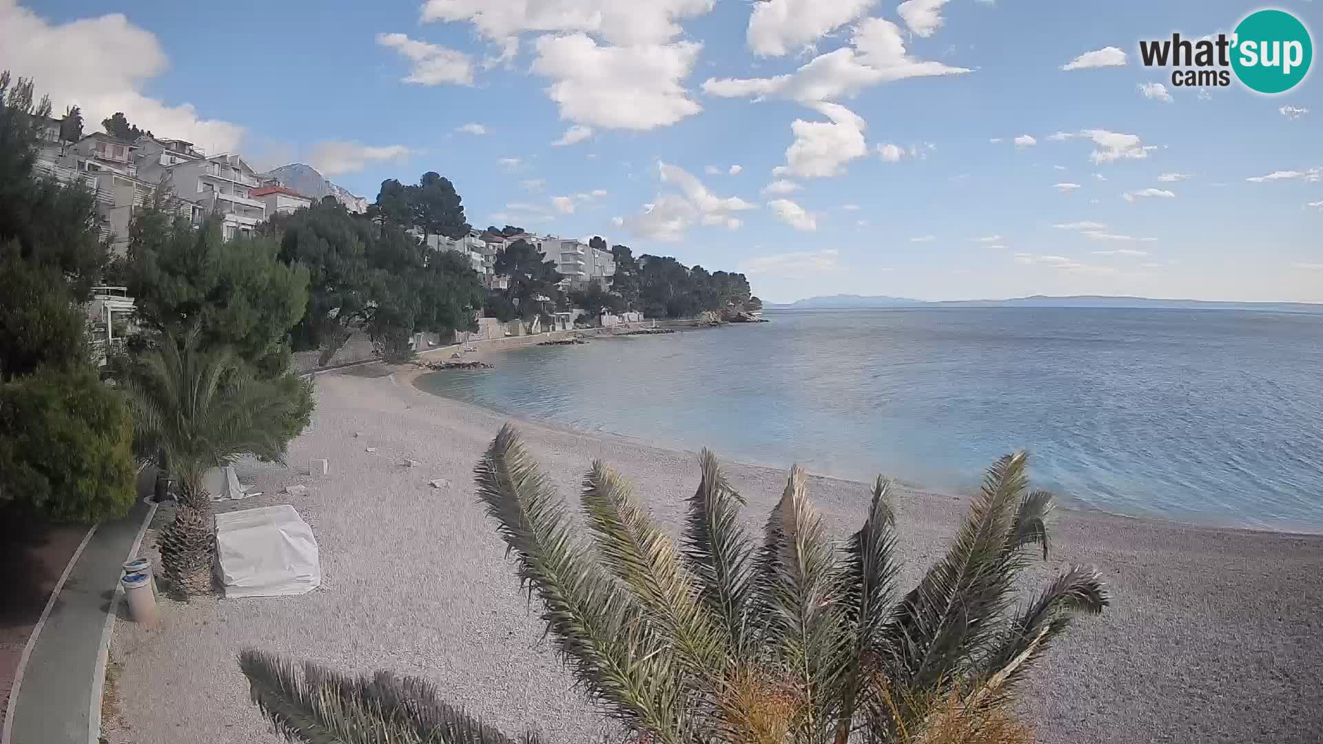 Webcam Plage Lučica Brela – Vue en direct sur la côte adriatique