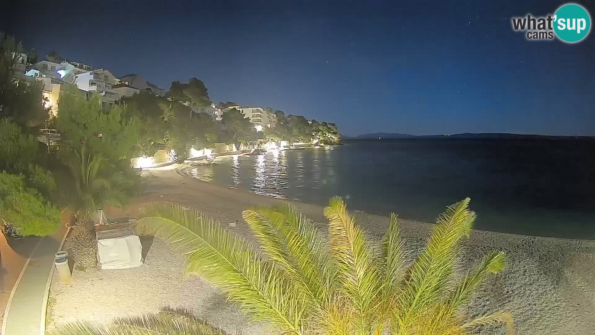 Webcam Lučica Strand Beach Brela – Liveblick von der Adriaküste